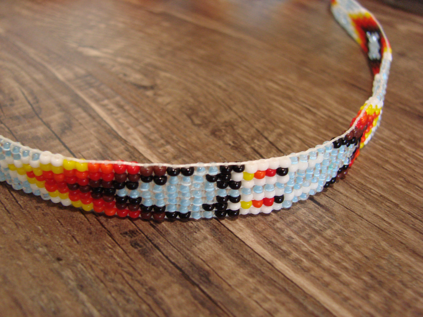 Navajo Indian Hand Beaded 1/2" Hat Band by Cleveland