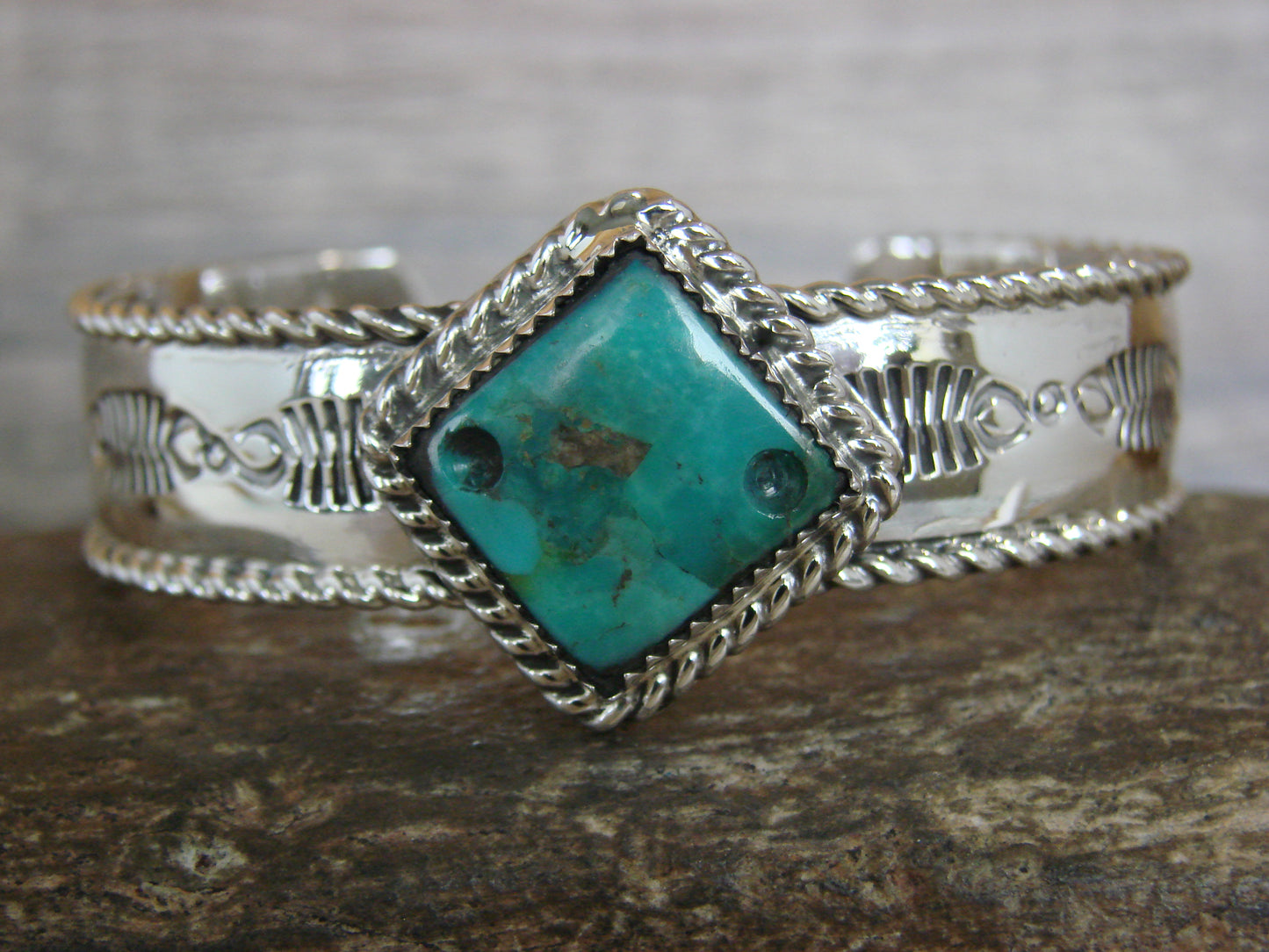 Native American Sterling Silver & Turquoise Bracelet by Bahe