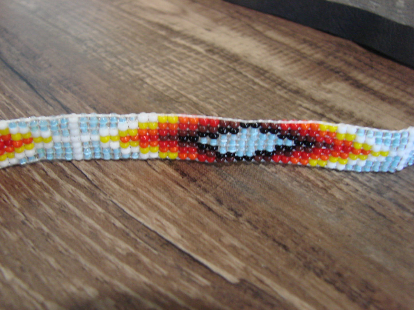 Navajo Indian Hand Beaded 1/2" Hat Band by Cleveland