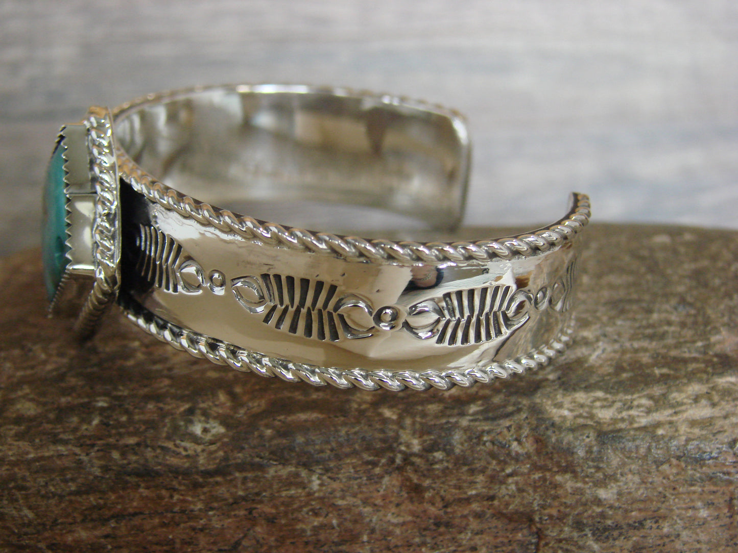 Native American Sterling Silver & Turquoise Bracelet by Bahe