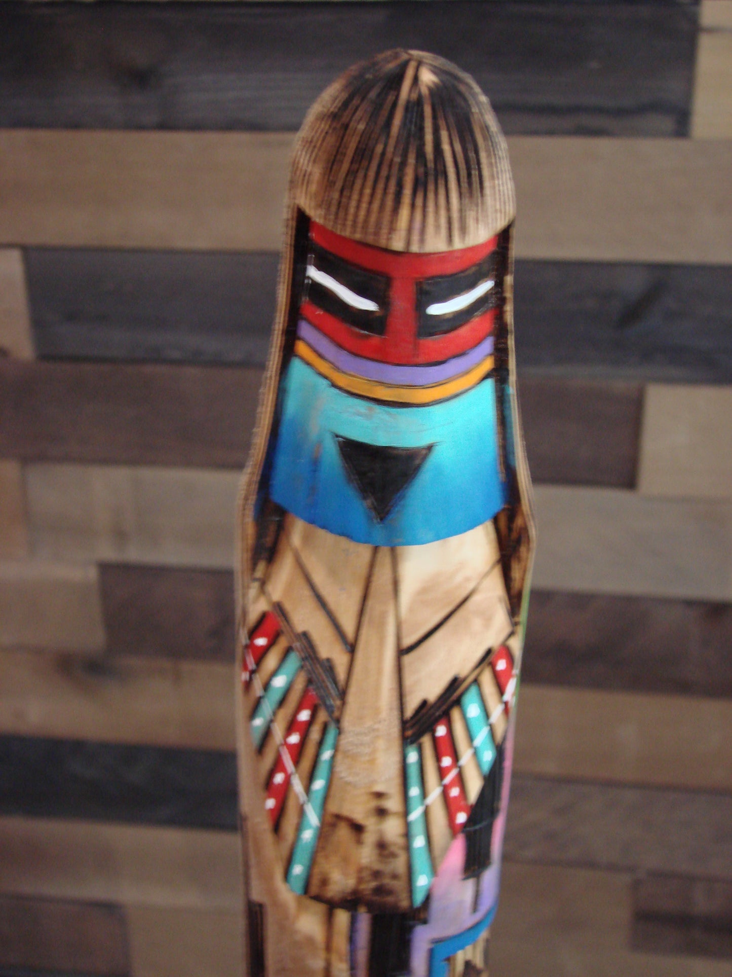 Native American Long Hair Shalako Kachina Signed JT