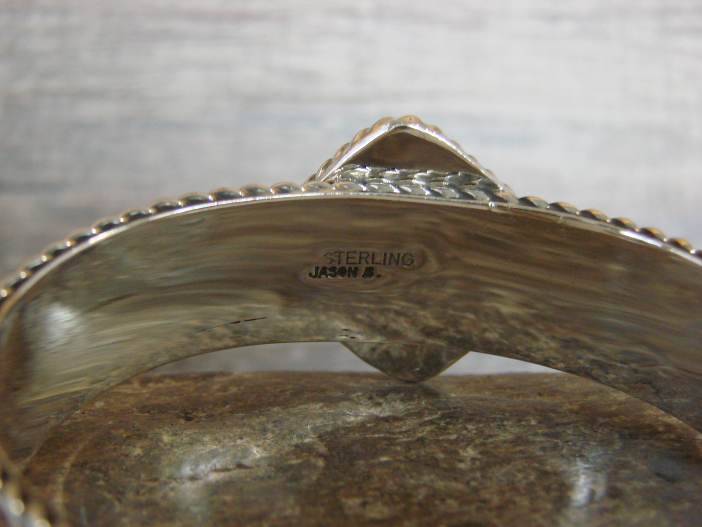 Native American Sterling Silver & Turquoise Bracelet by Bahe