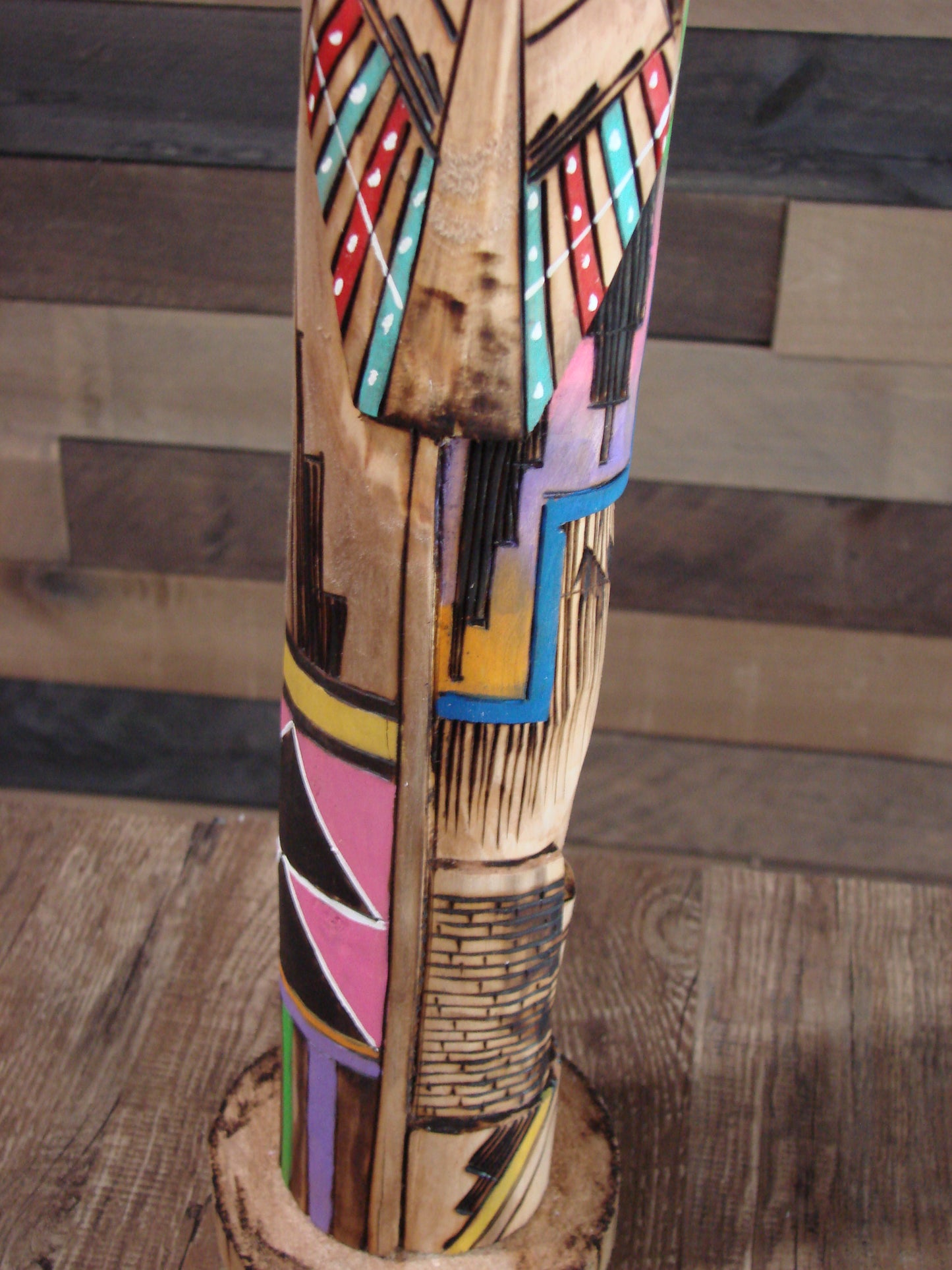 Native American Long Hair Shalako Kachina Signed JT