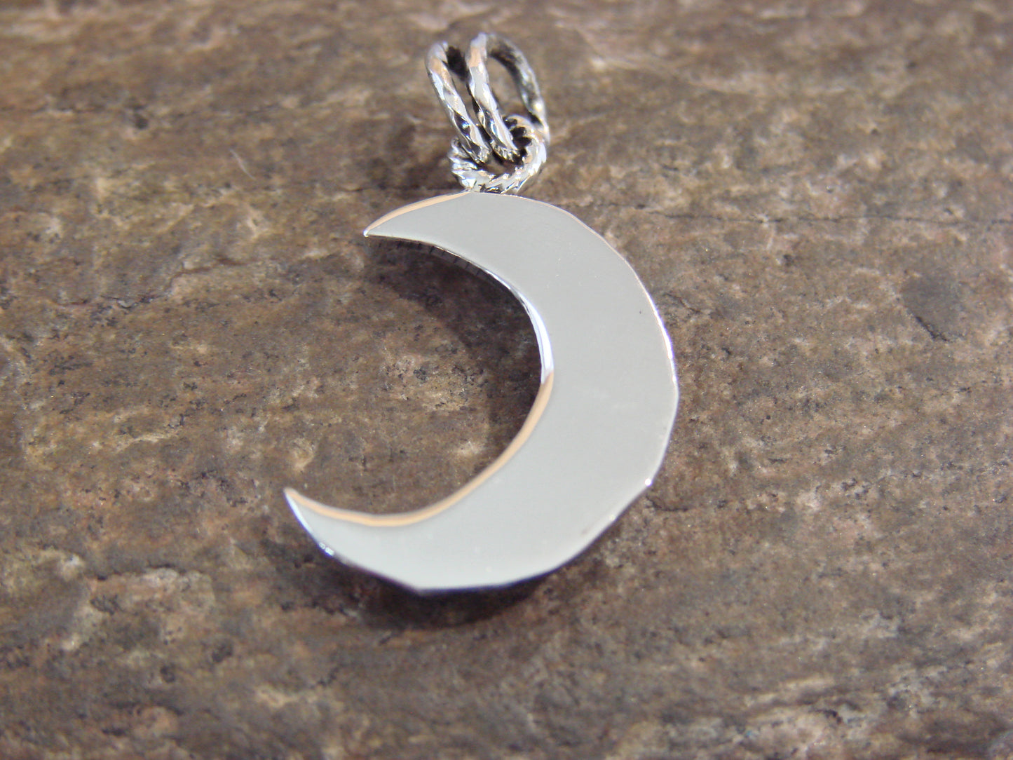 Native American Sterling Silver Turquoise Moon Pendant - Belin