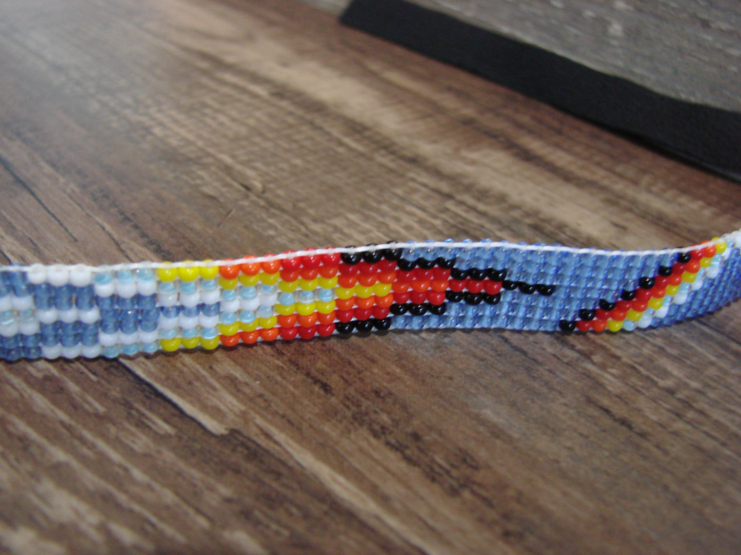 Navajo Indian Hand Beaded 1/2" Hat Band by Cleveland