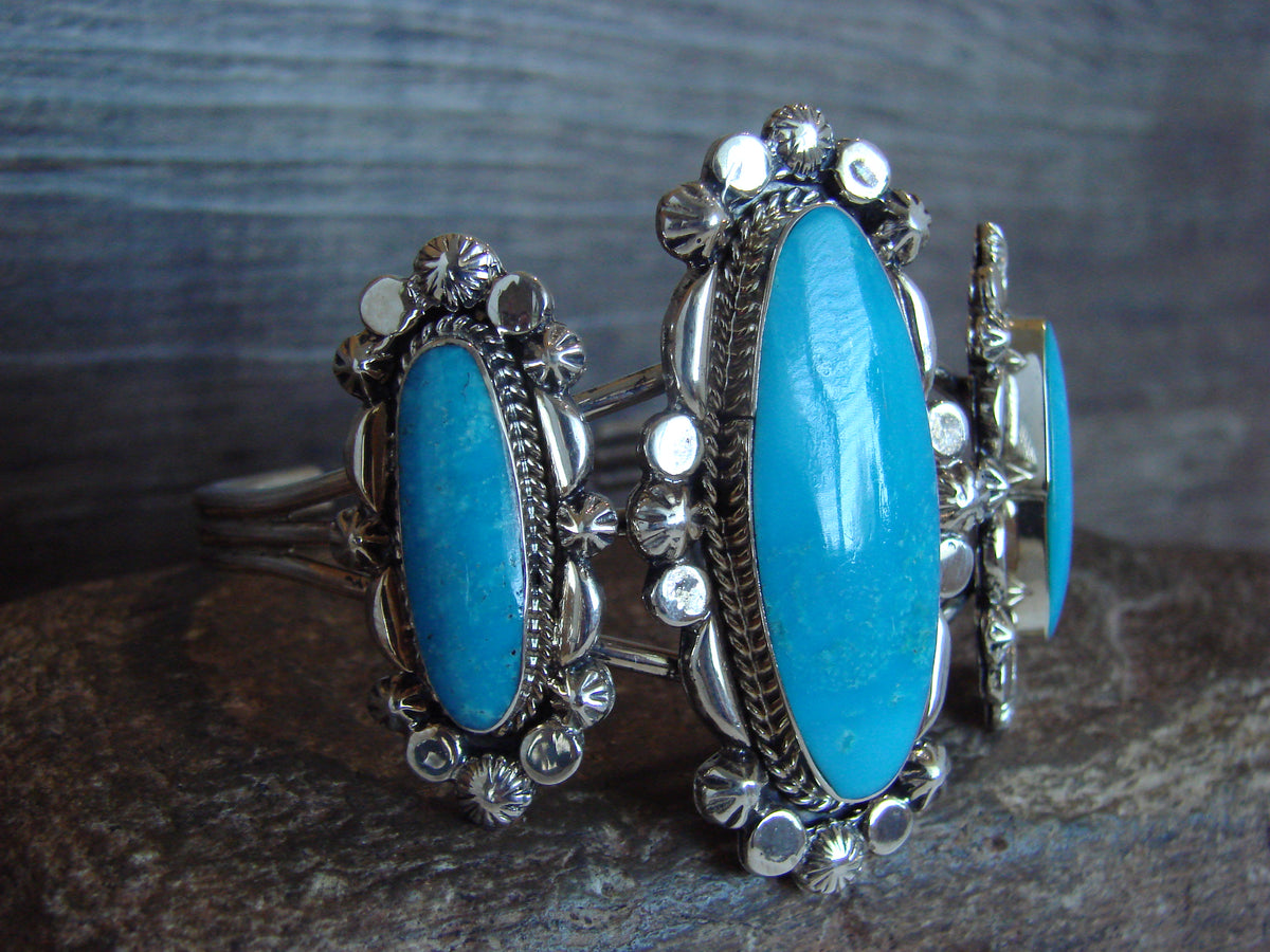Native American Sterling Silver & Turquoise Bracelet by Yazzie