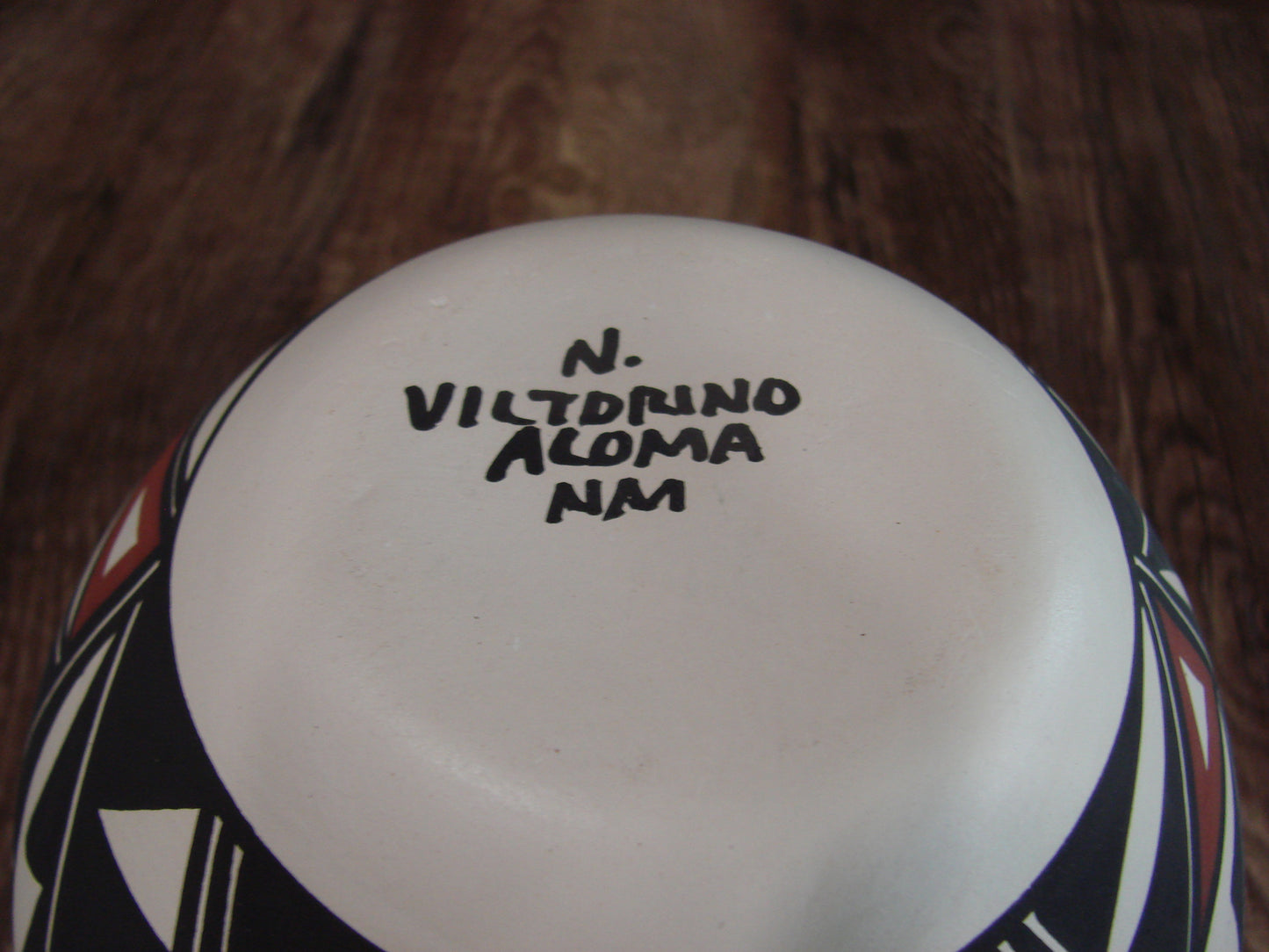 Native American Acoma Fine Line Hand Painted Pottery by Victorino