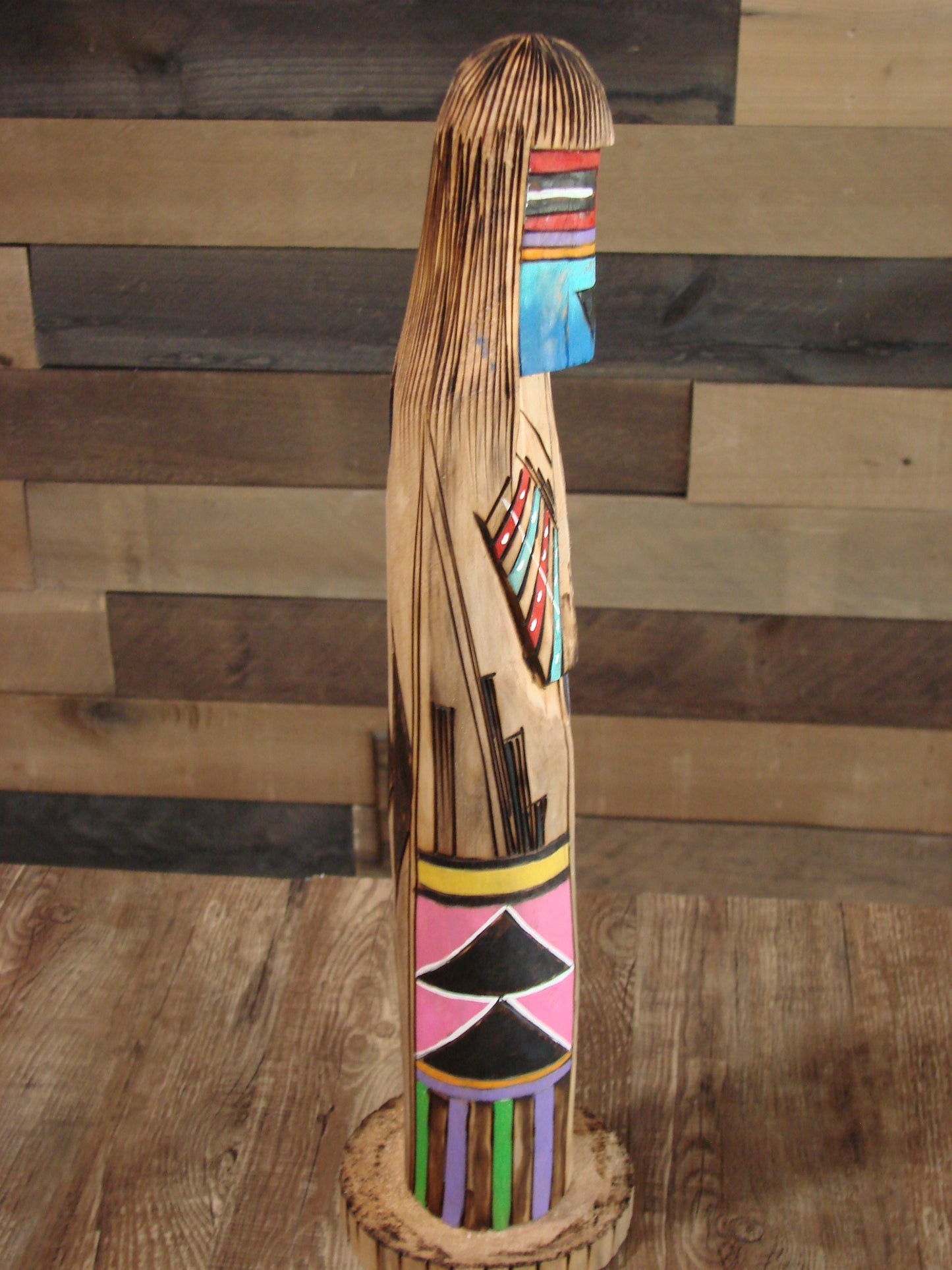 Native American Long Hair Shalako Kachina Signed JT