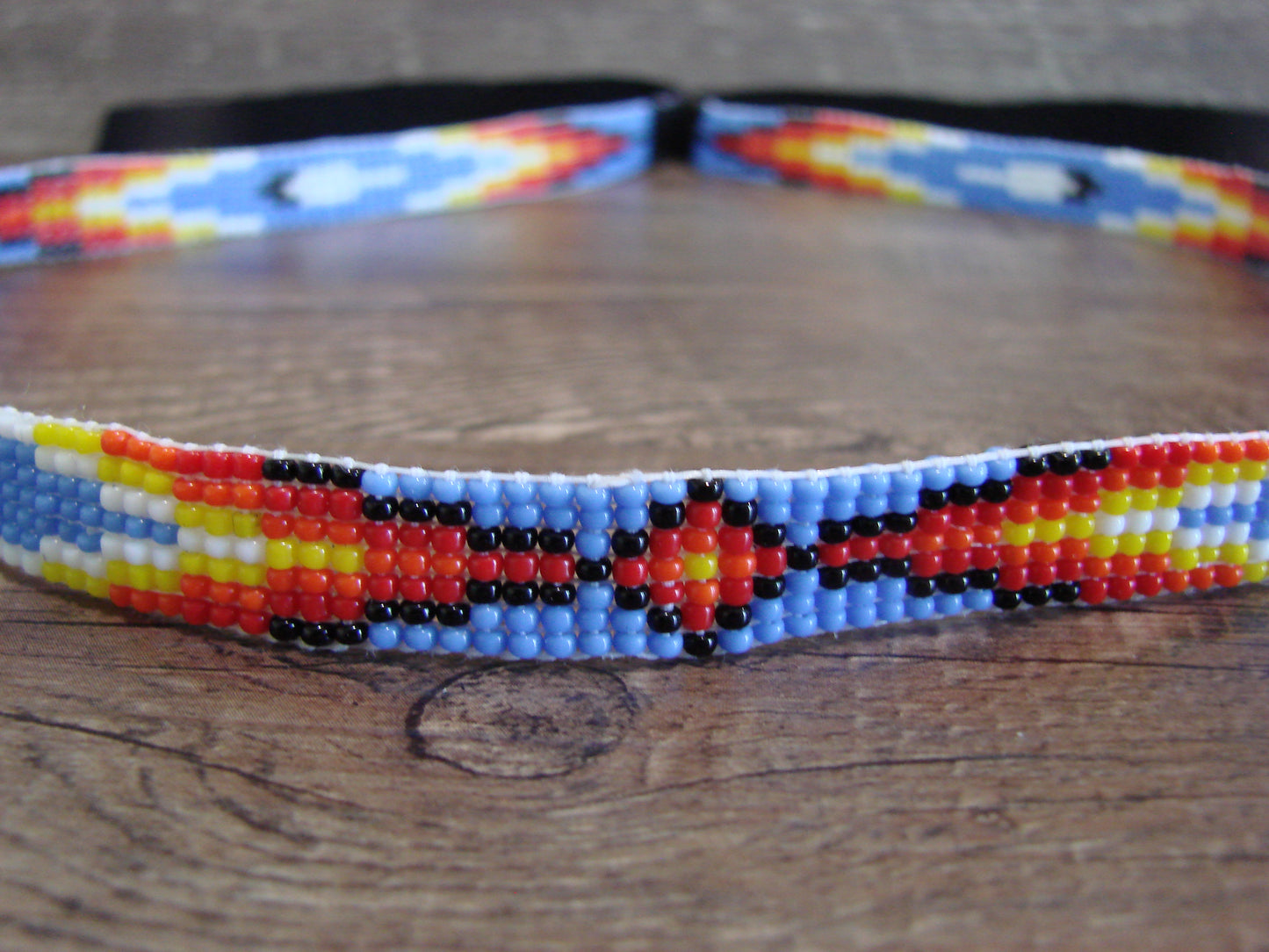 Navajo Indian Hand Beaded 1/2" Hat Band by Cleveland