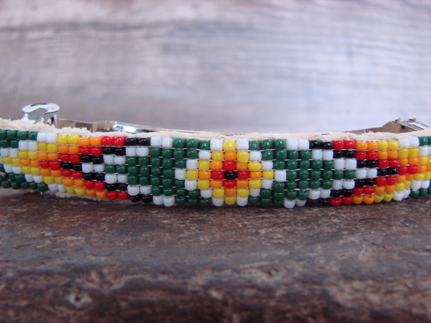 Native American Hand Beaded Hair Barrette by Cleveland