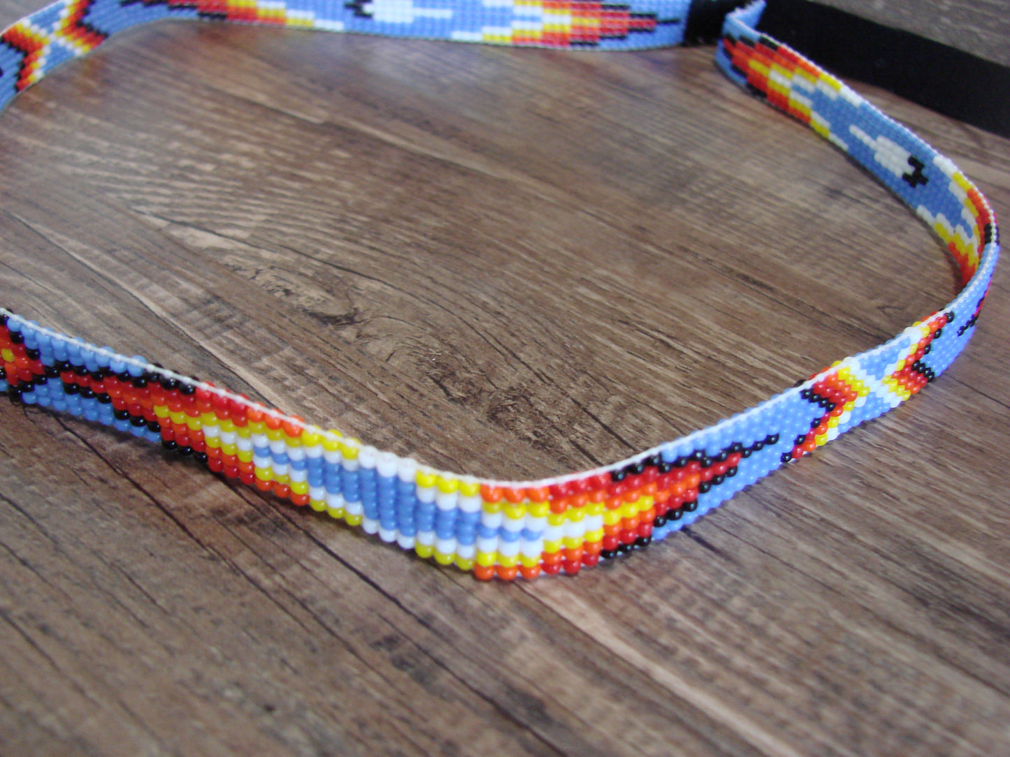 Navajo Indian Hand Beaded 1/2" Hat Band by Cleveland