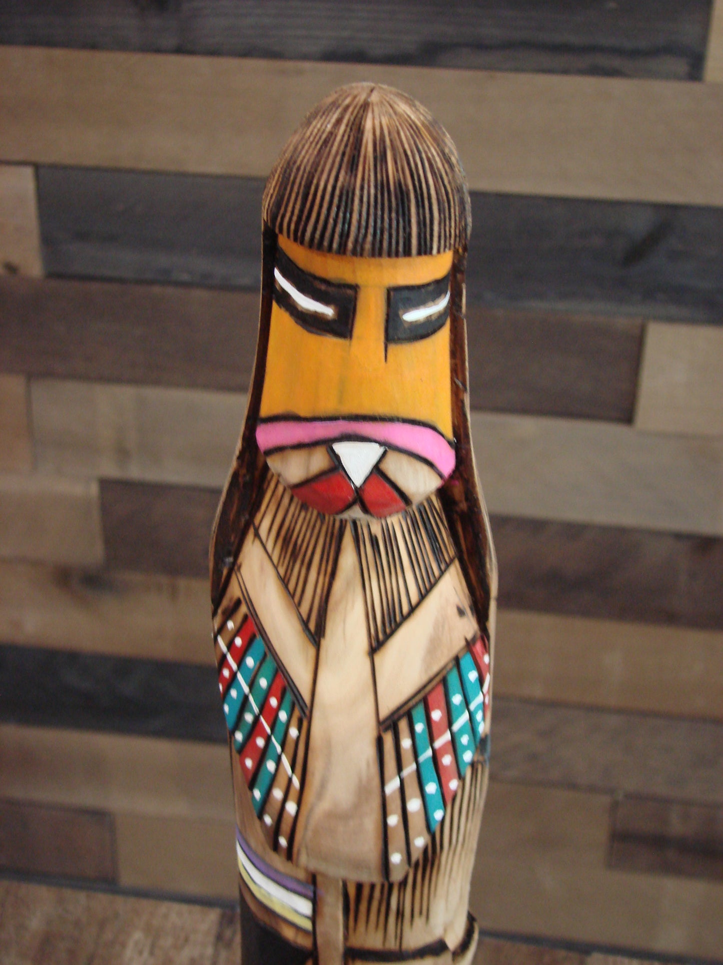 Native American Long Hair Shalako Kachina Signed JT
