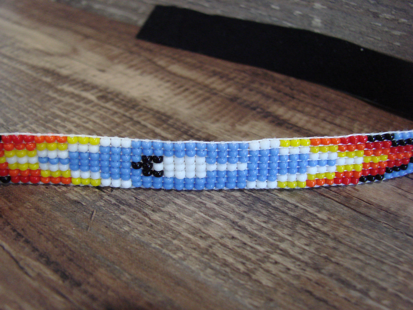 Navajo Indian Hand Beaded 1/2" Hat Band by Cleveland