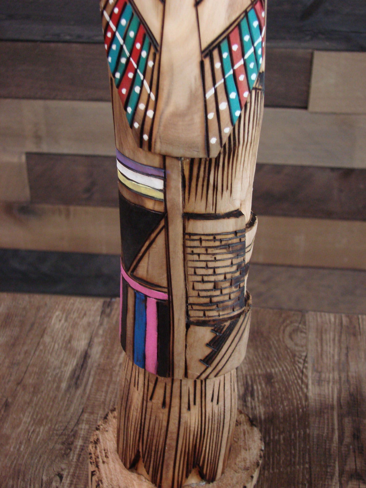 Native American Long Hair Shalako Kachina Signed JT