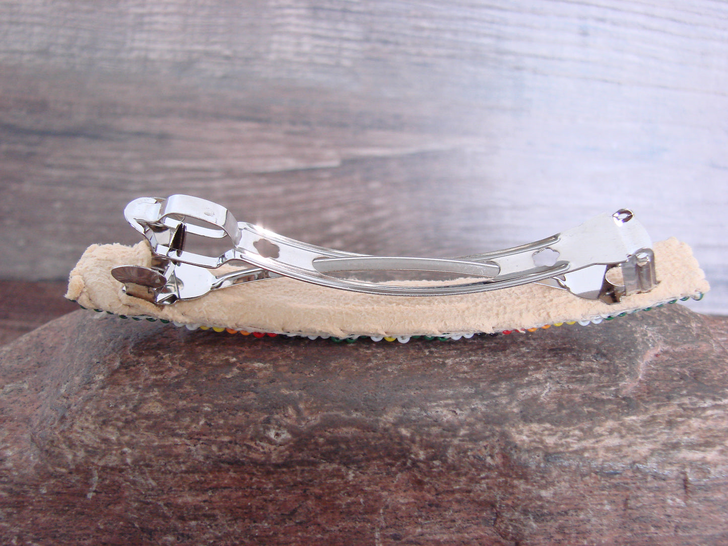 Native American Hand Beaded Hair Barrette by Cleveland