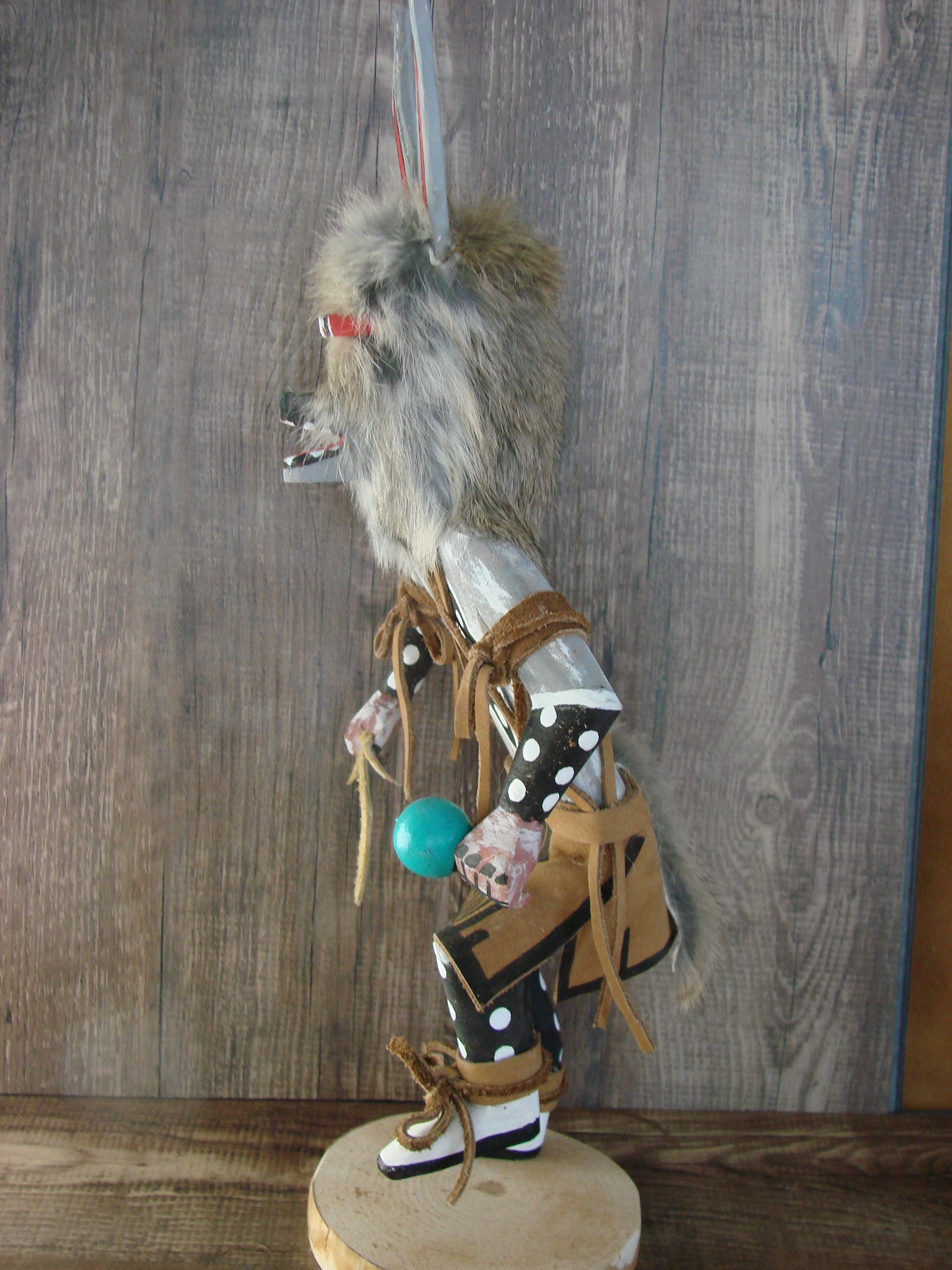 Native American Wolf Kachina Dancer Signed Tsosie