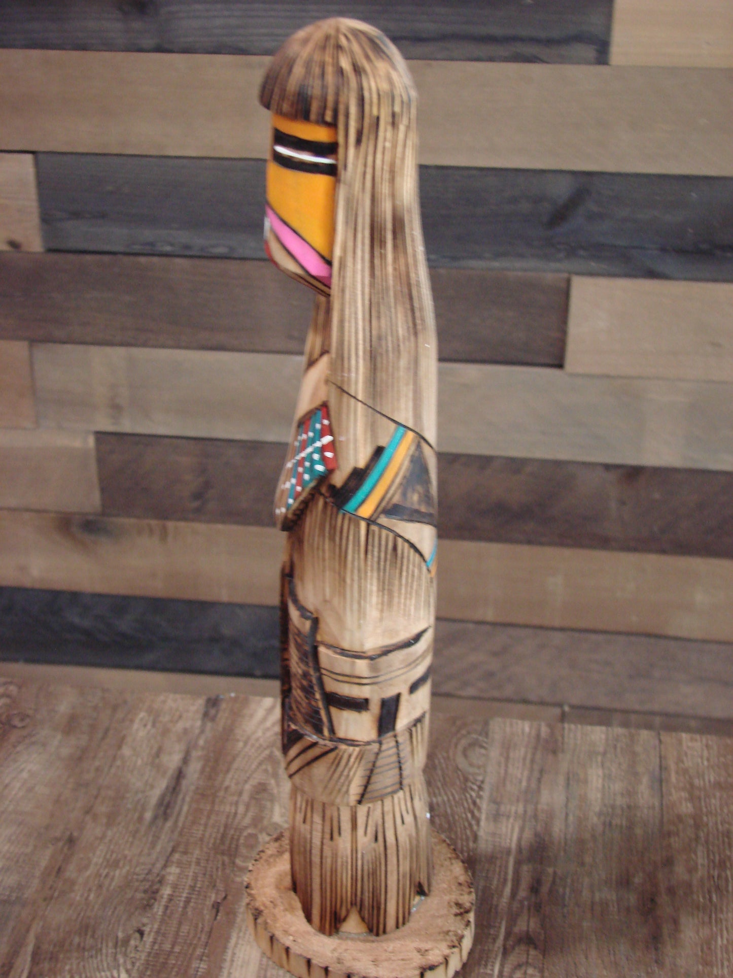 Native American Long Hair Shalako Kachina Signed JT