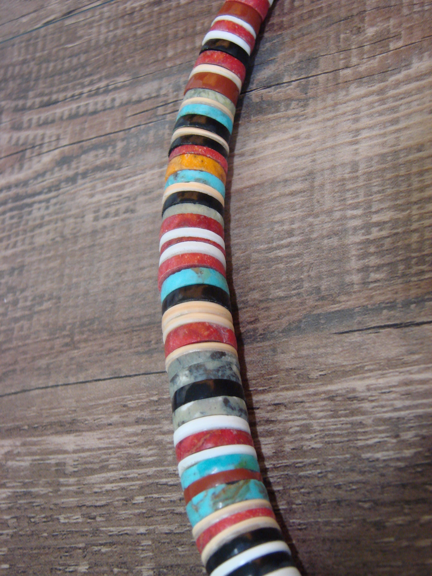 Native American Multi Stone 22" Heishi Necklace by Calabaza