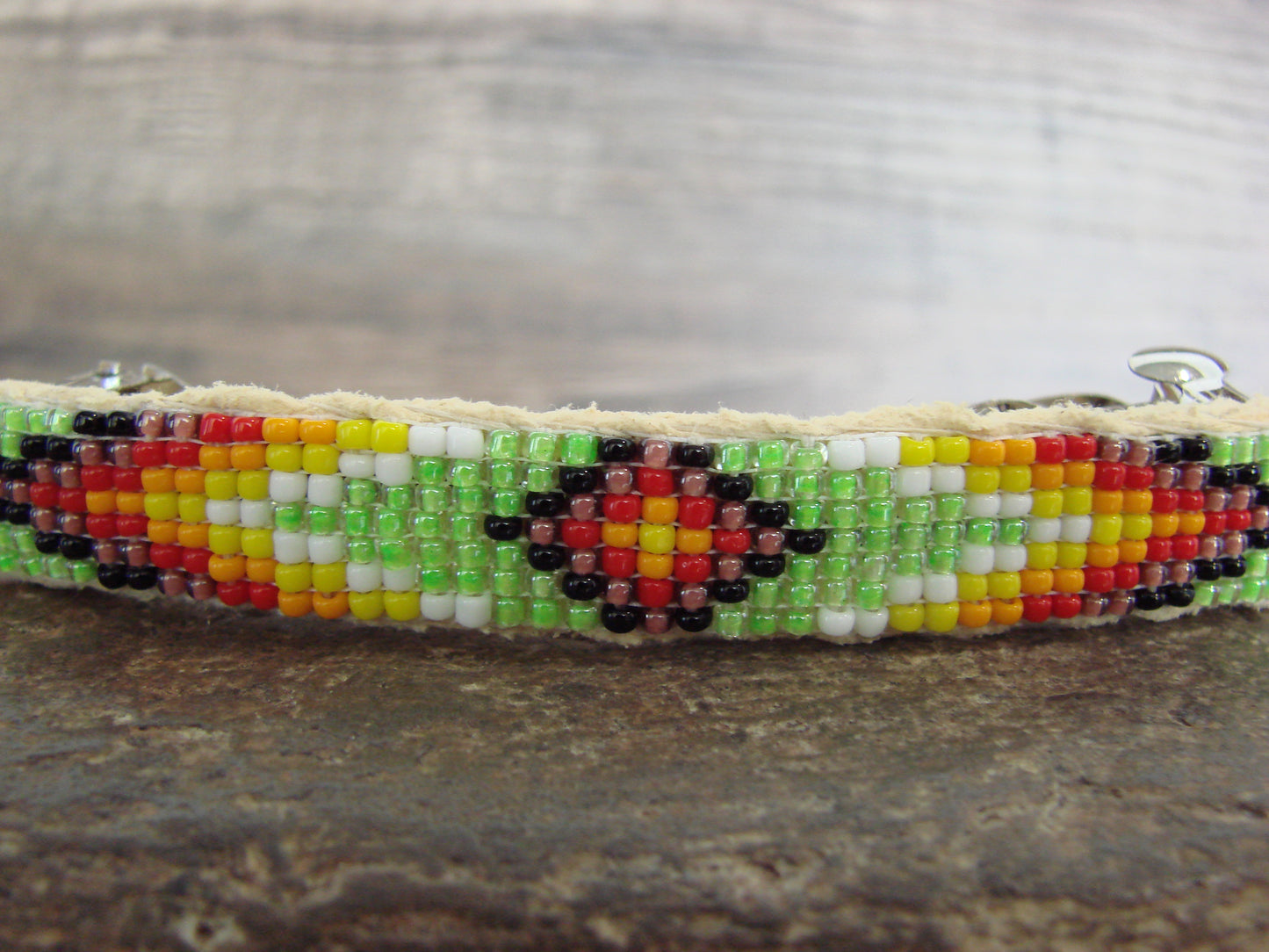 Native American Hand Beaded Hair Barrette by Cleveland