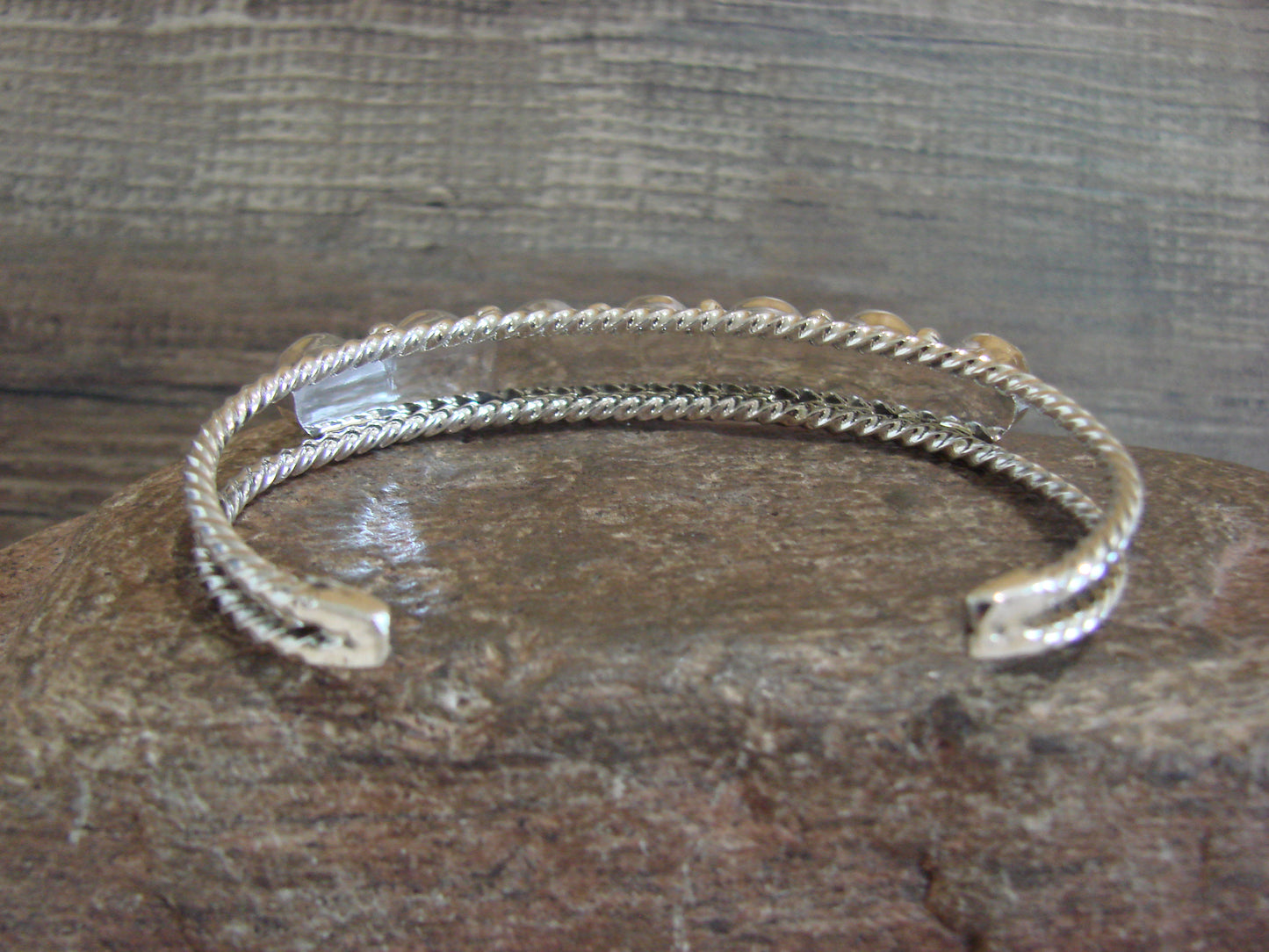 Native American Sterling Silver & Turquoise Row Bracelet by Jack