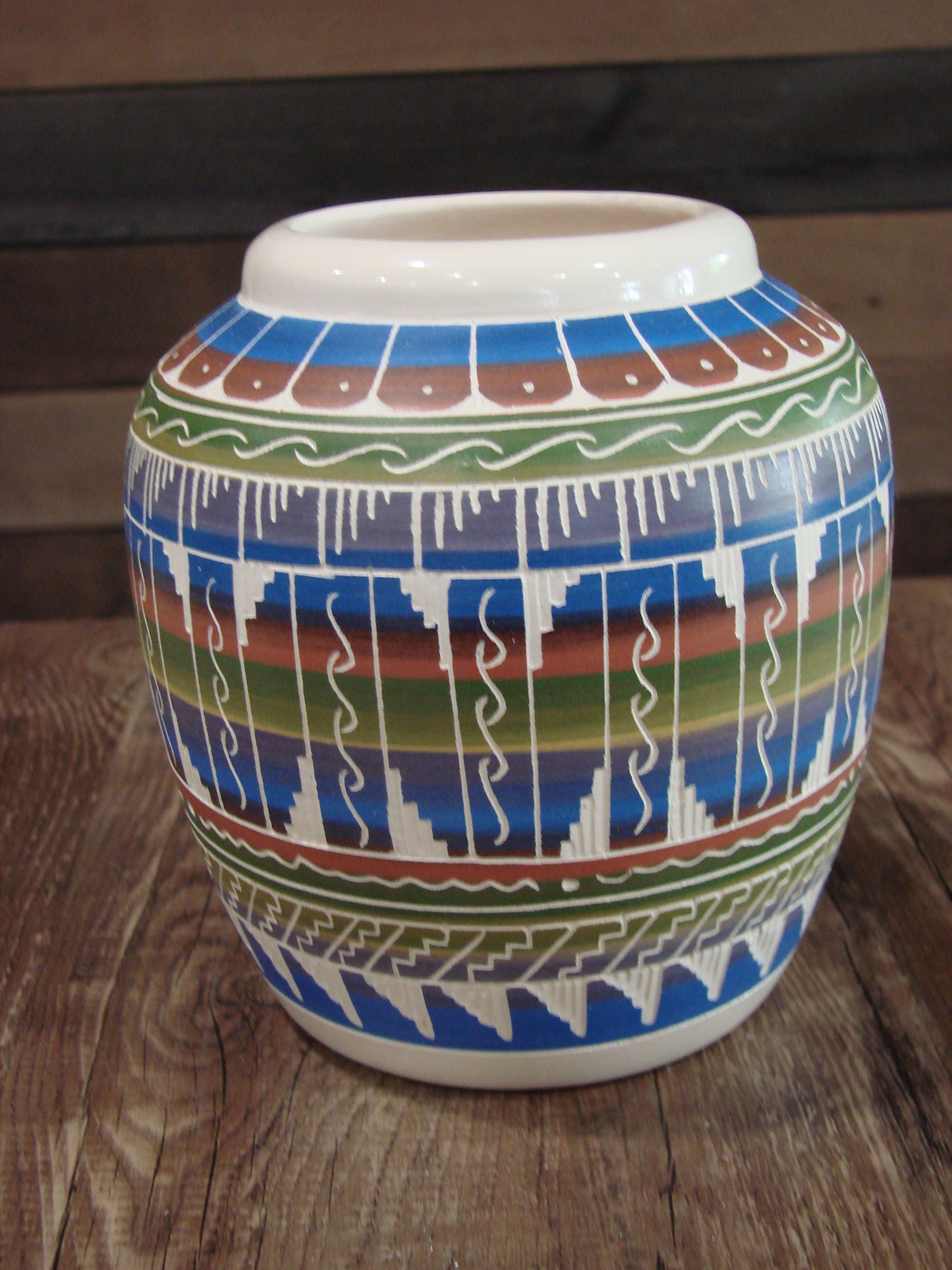 Native American Hand Etched & Hand Painted Pottery - Gilmore