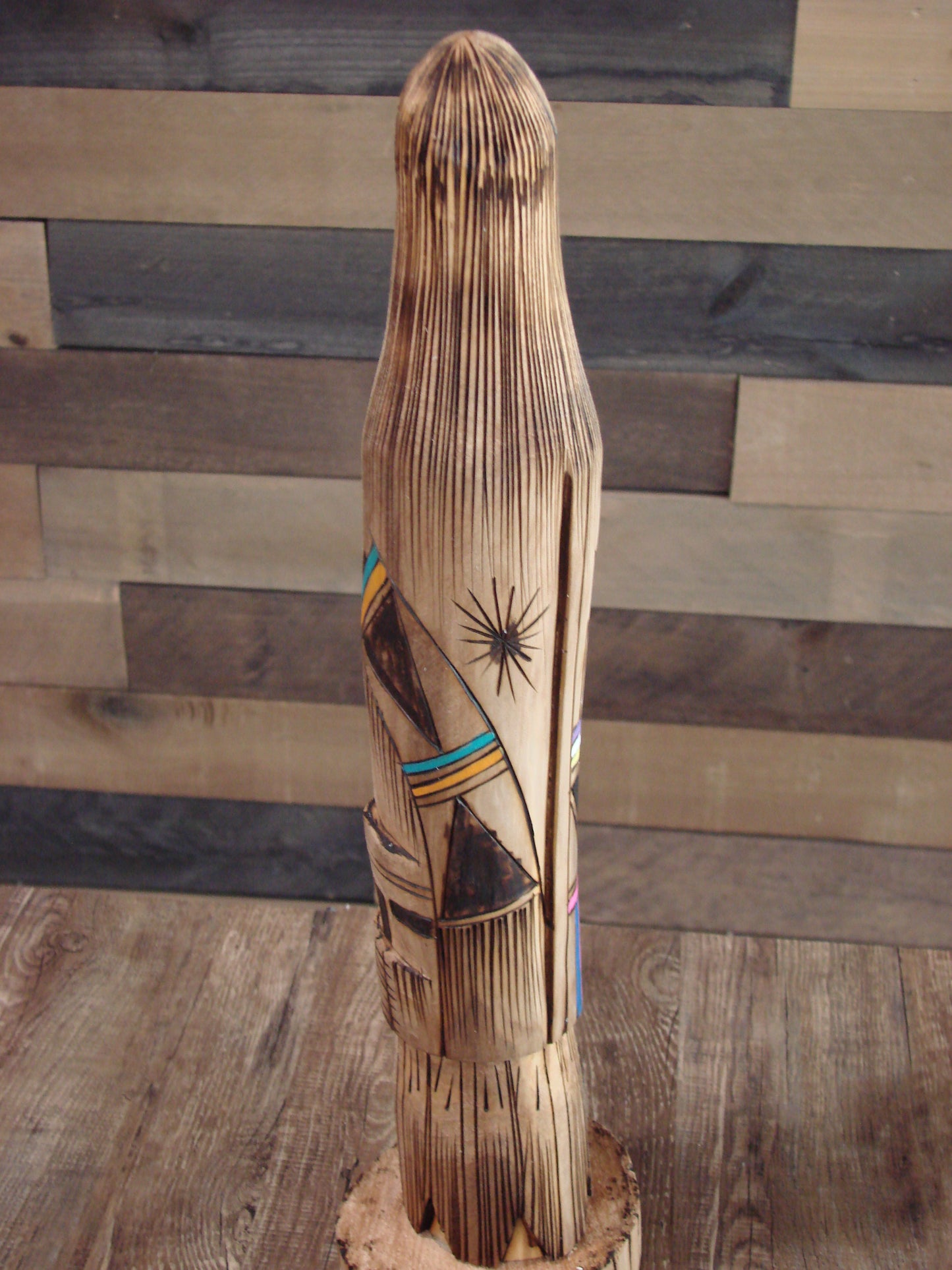 Native American Long Hair Shalako Kachina Signed JT