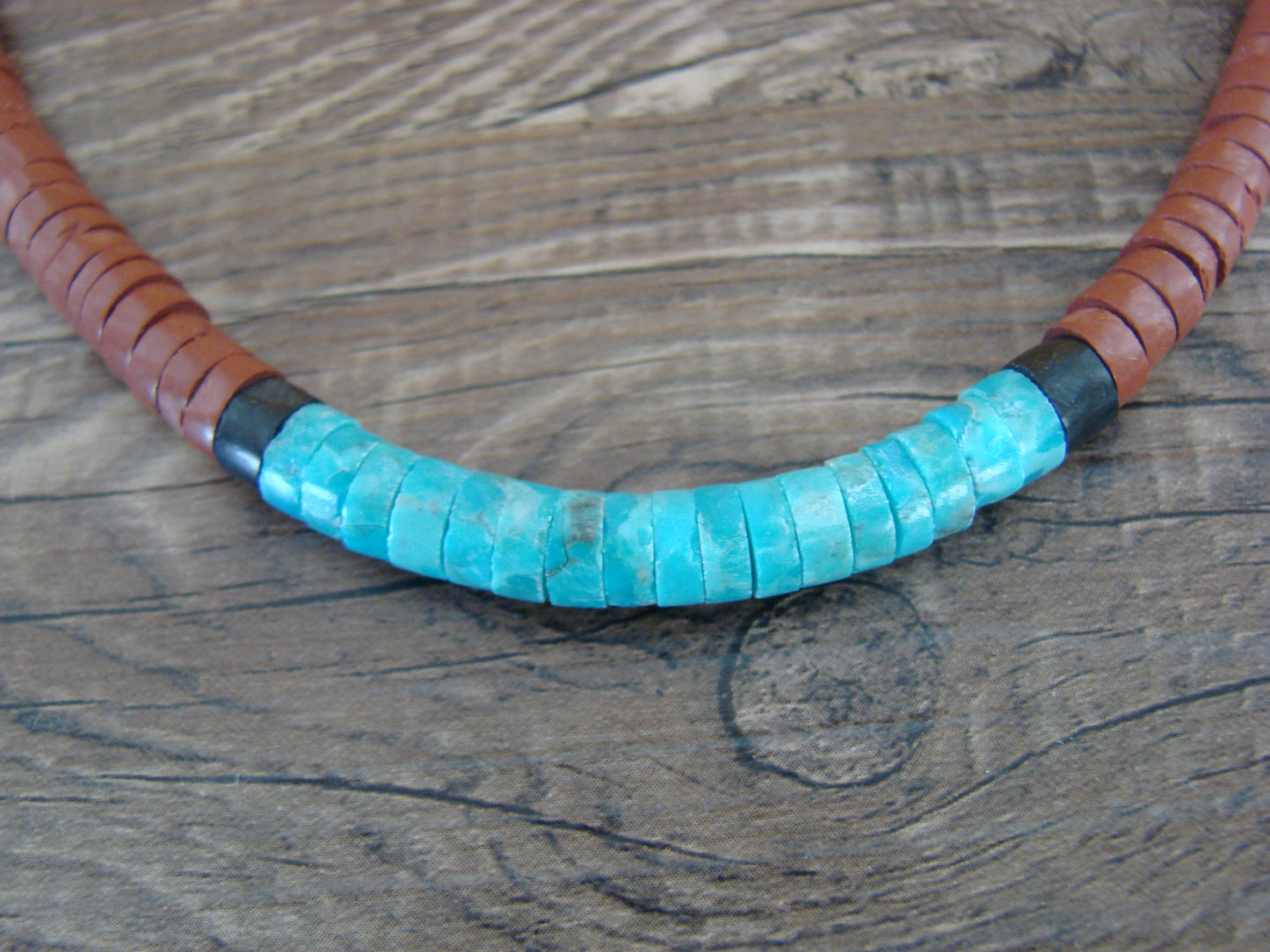 Native American 19" Santo Domingo Multi Stone Heishi Necklace - Crespin