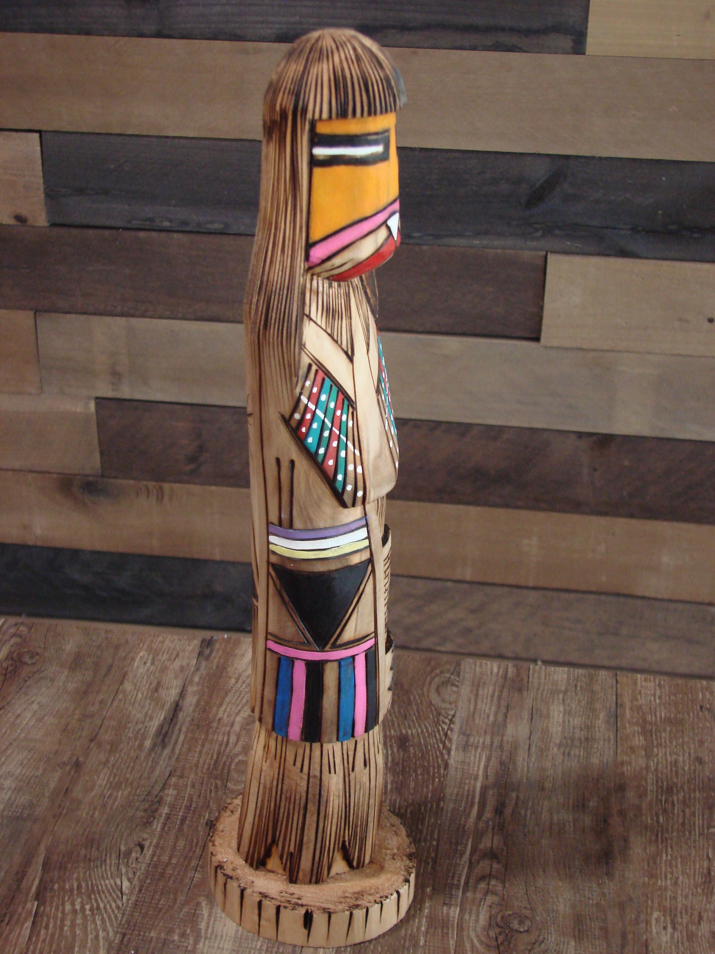 Native American Long Hair Shalako Kachina Signed JT