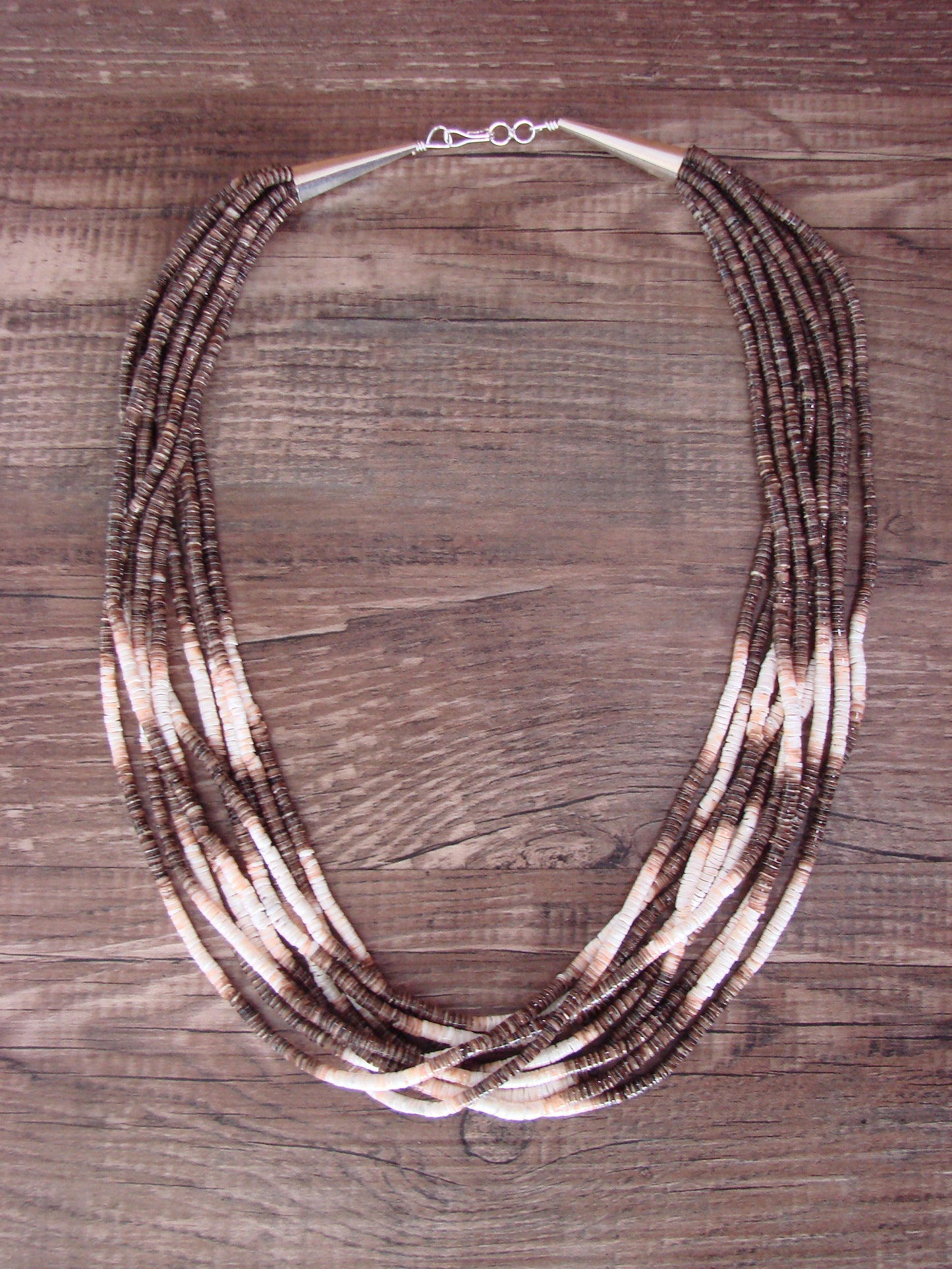 Santo Domingo 10 Strand 18" Heishi Necklace by Ramona Bird