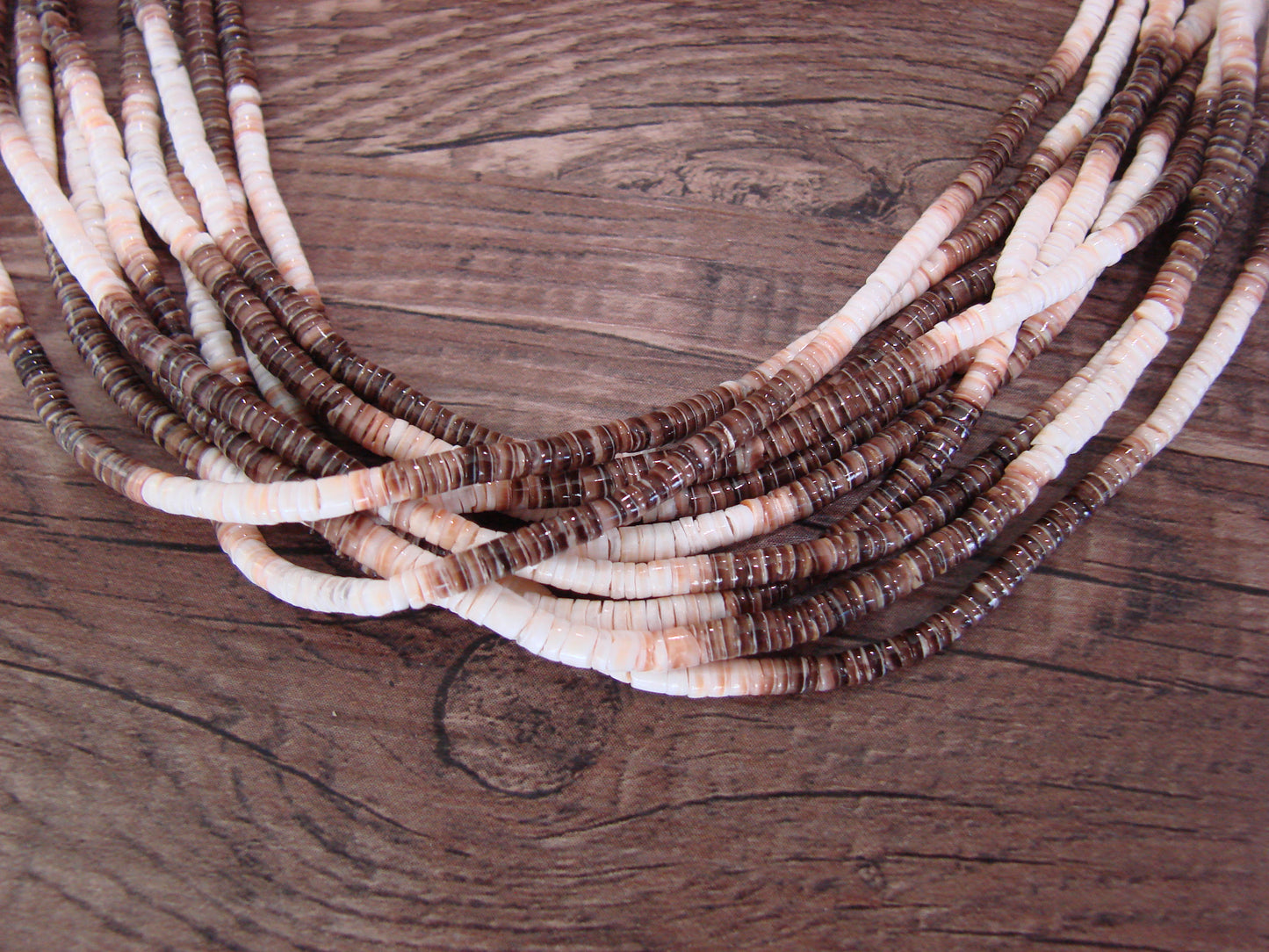 Santo Domingo 10 Strand 18" Heishi Necklace by Ramona Bird