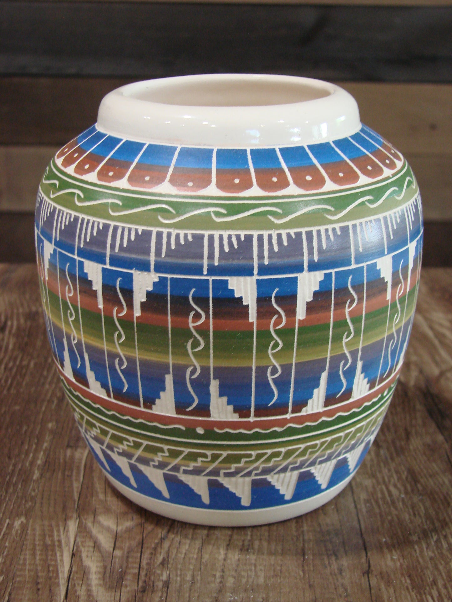 Native American Hand Etched & Hand Painted Pottery - Gilmore