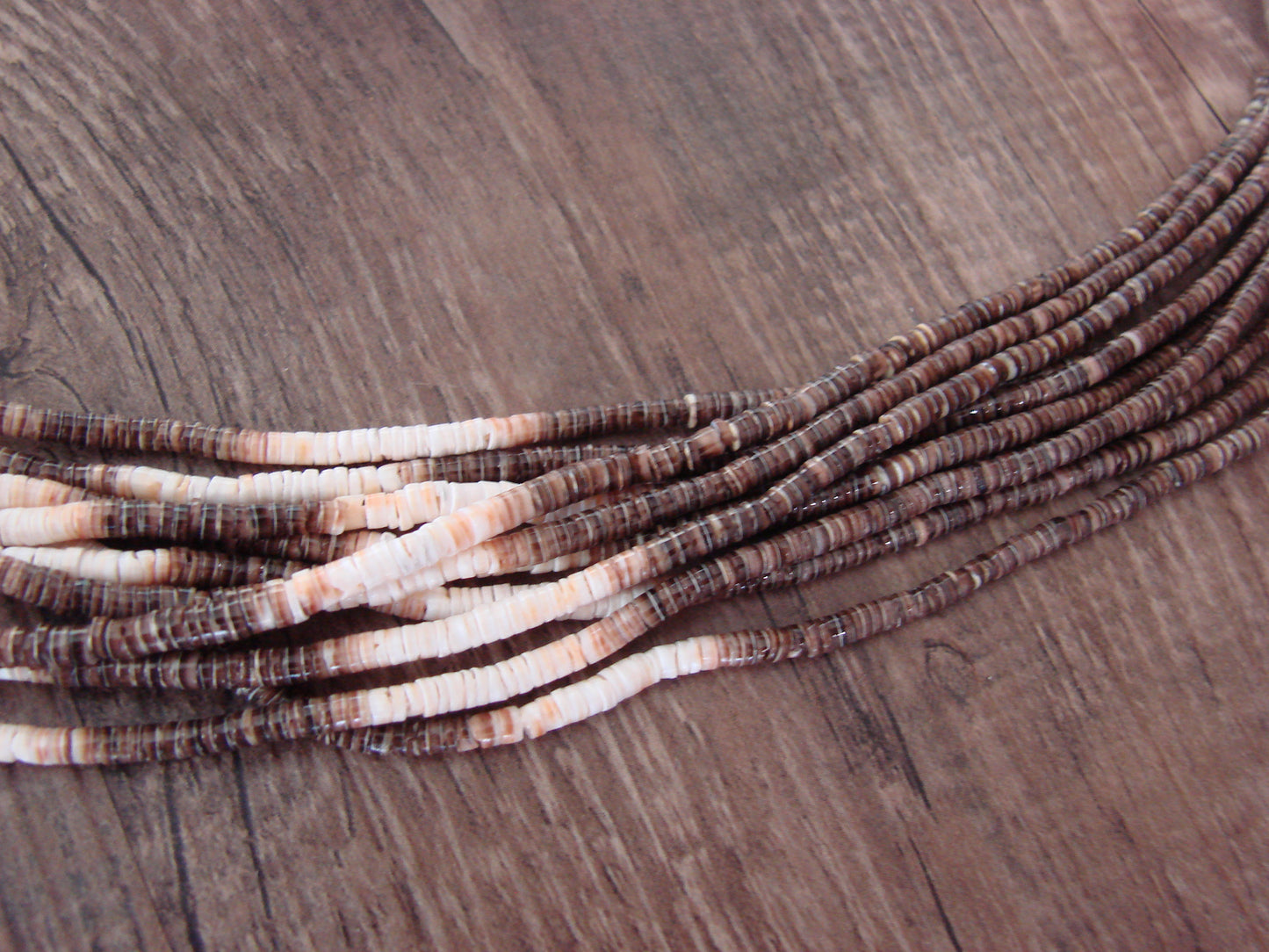 Santo Domingo 10 Strand 18" Heishi Necklace by Ramona Bird