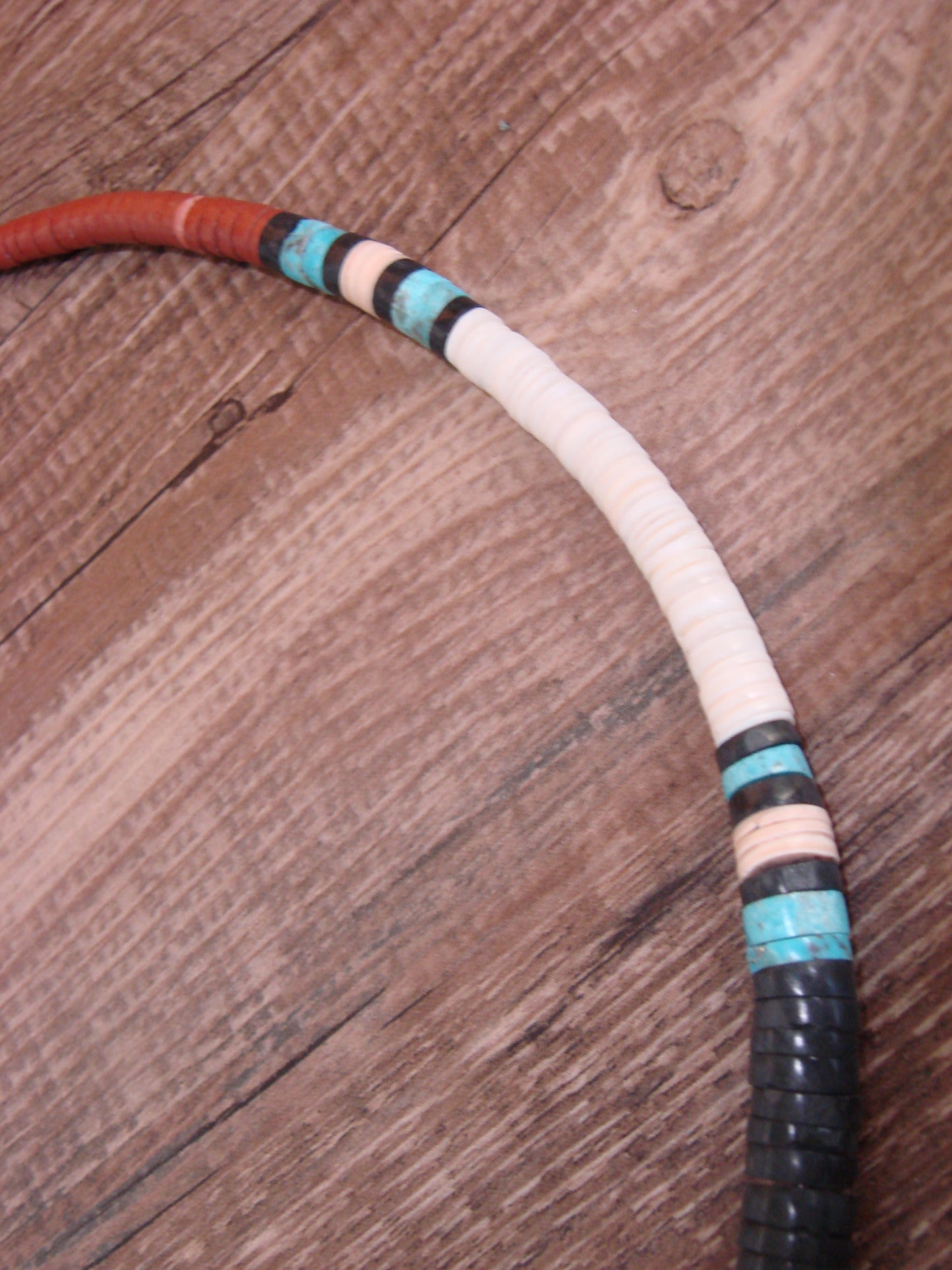 Native American 19" Santo Domingo Multi Stone Heishi Necklace - Crespin