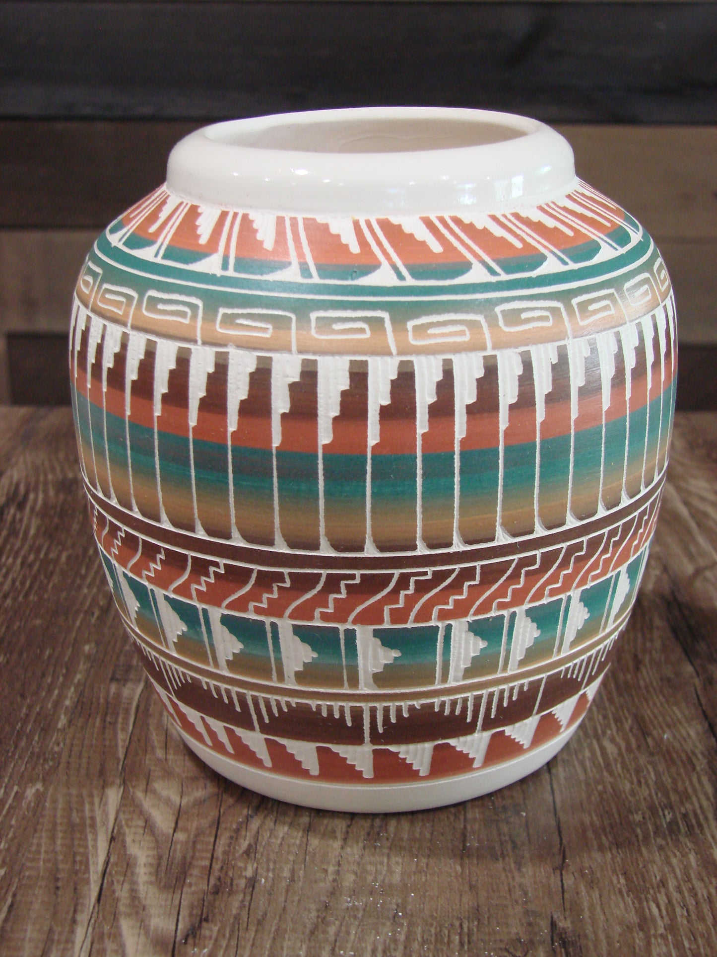 Native American Hand Etched & Hand Painted Pottery - Gilmore