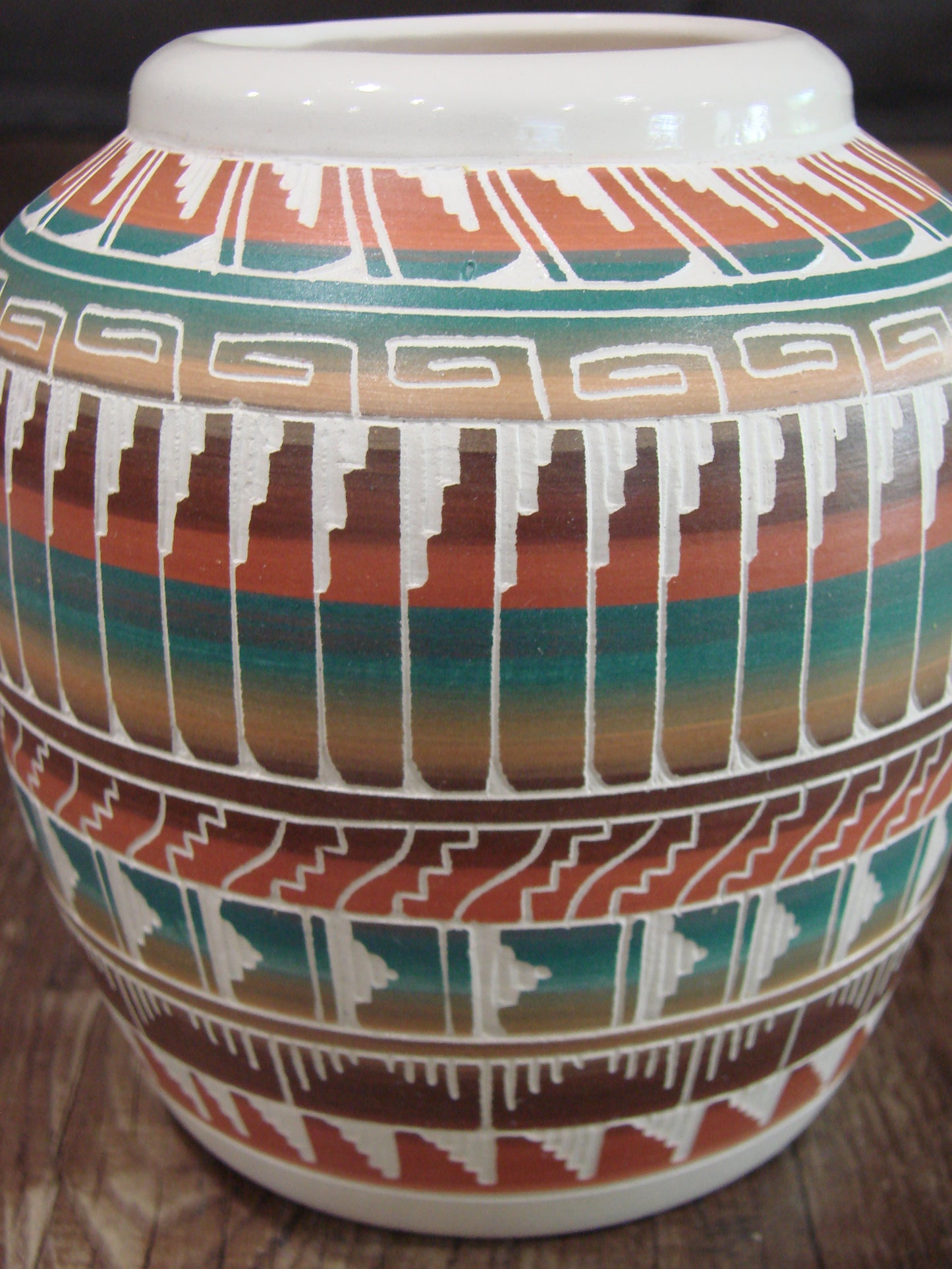 Native American Hand Etched & Hand Painted Pottery - Gilmore