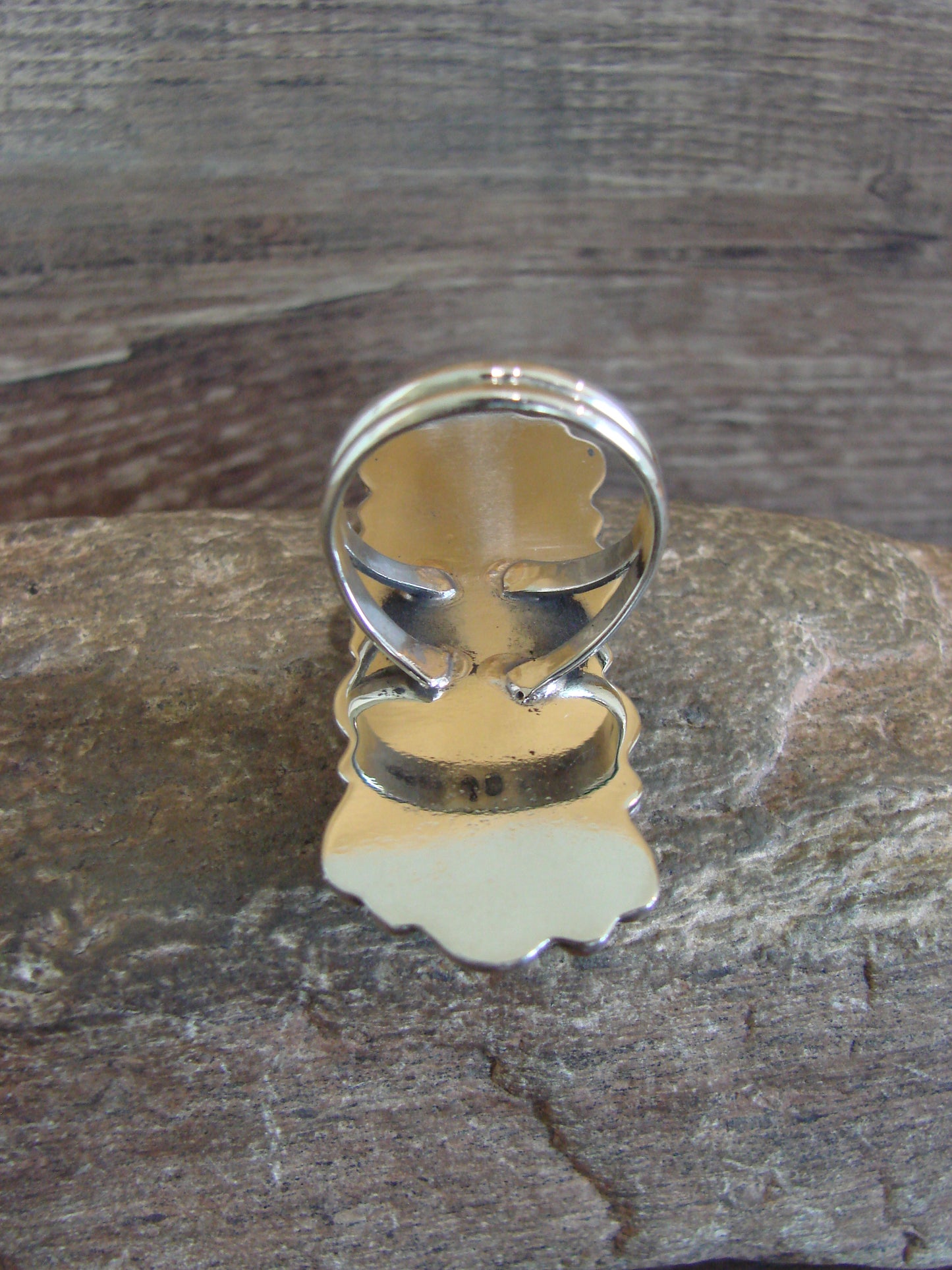 Native American Nickel Silver & Onyx Ring Size 11.5 - Cleveland
