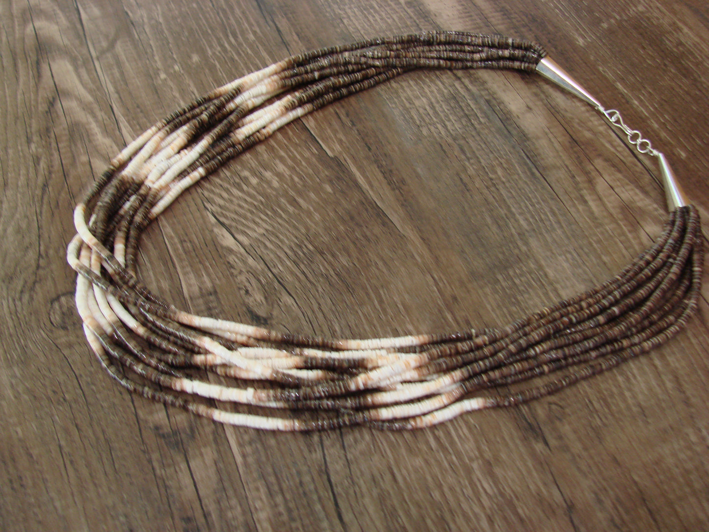 Santo Domingo 10 Strand 18" Heishi Necklace by Ramona Bird