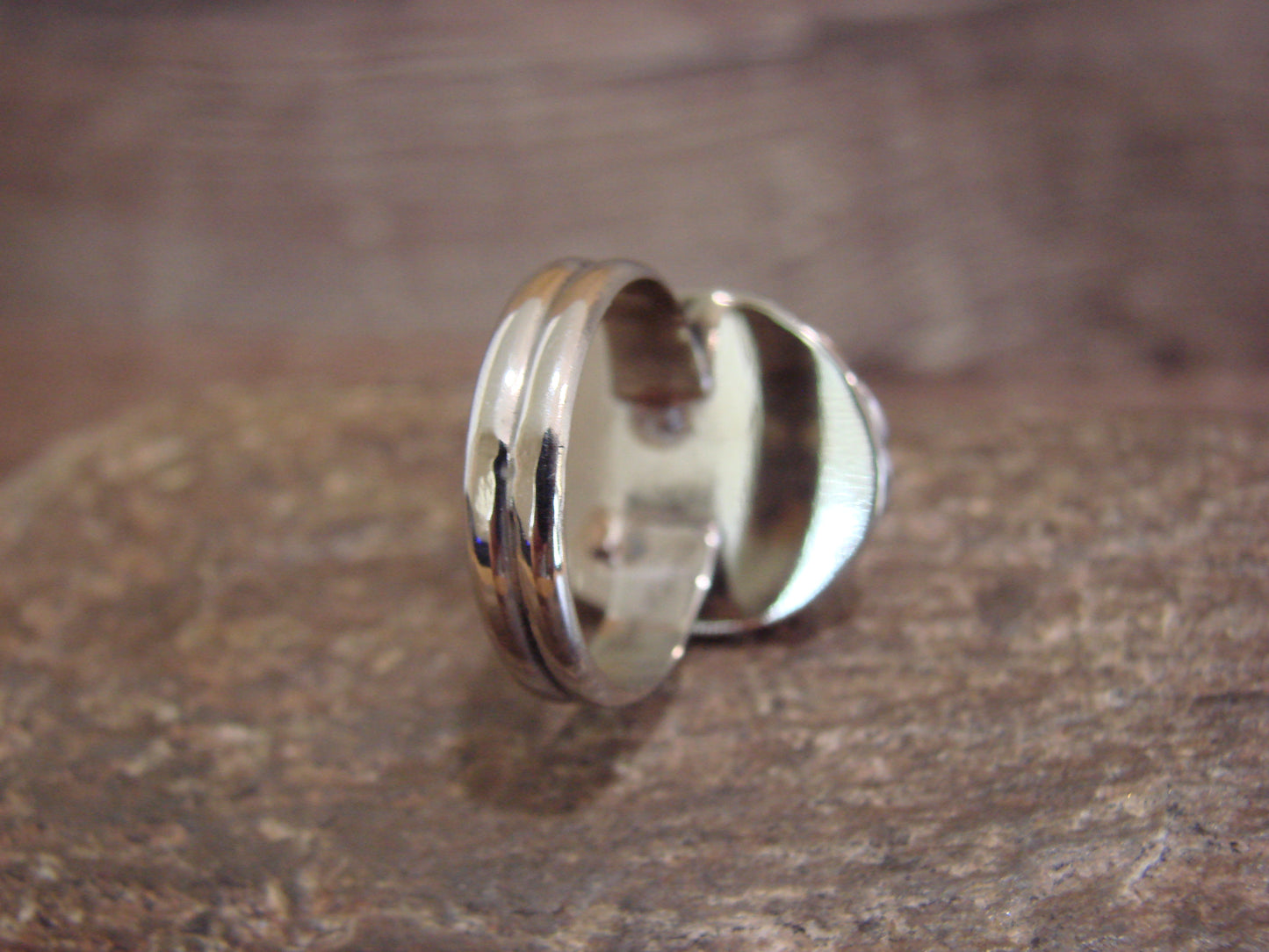 Native American Nickel Silver & Howlite Ring Size 7 - Cleveland