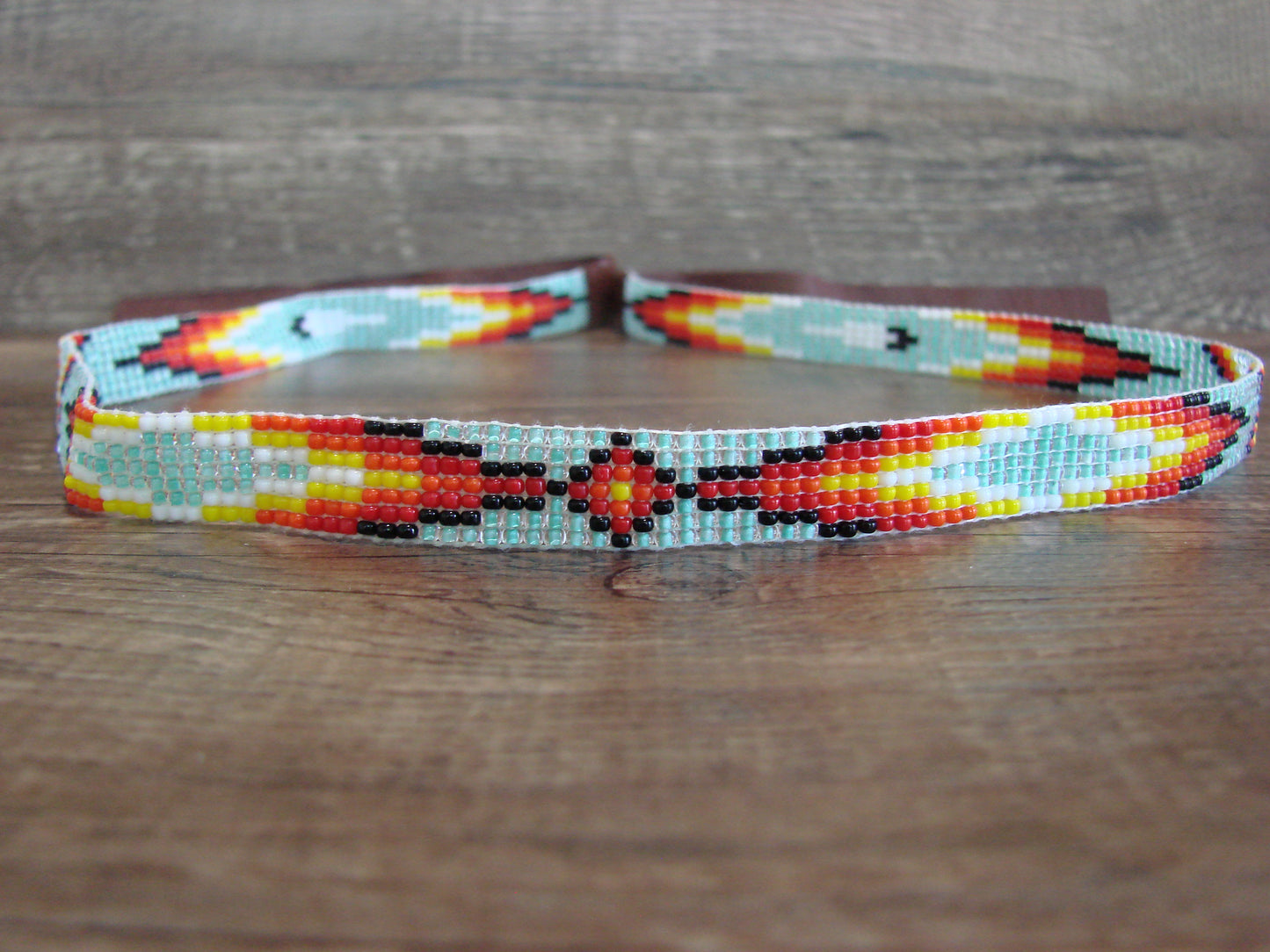 Navajo Indian Hand Beaded 1/2" Hat Band by Cleveland