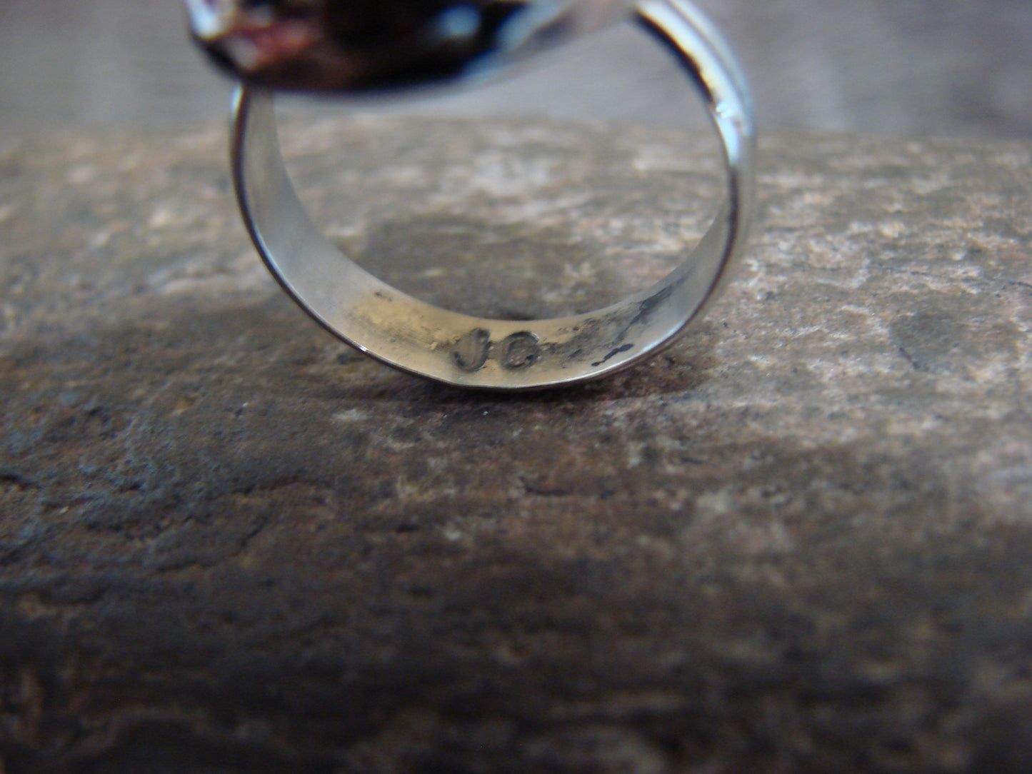 Native American Nickel Silver & Howlite Ring Size 7 - Cleveland