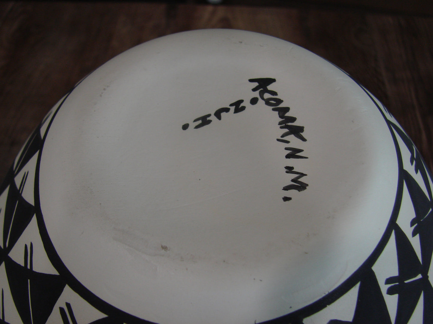 Native American Acoma Fine Line Hand Painted Pottery by Concho