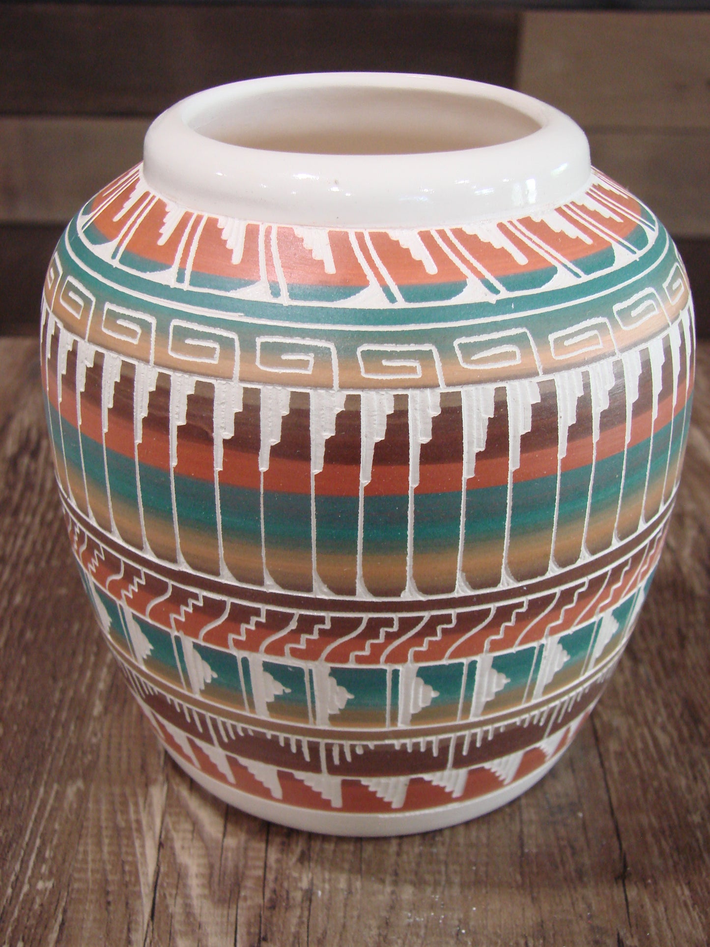 Native American Hand Etched & Hand Painted Pottery - Gilmore
