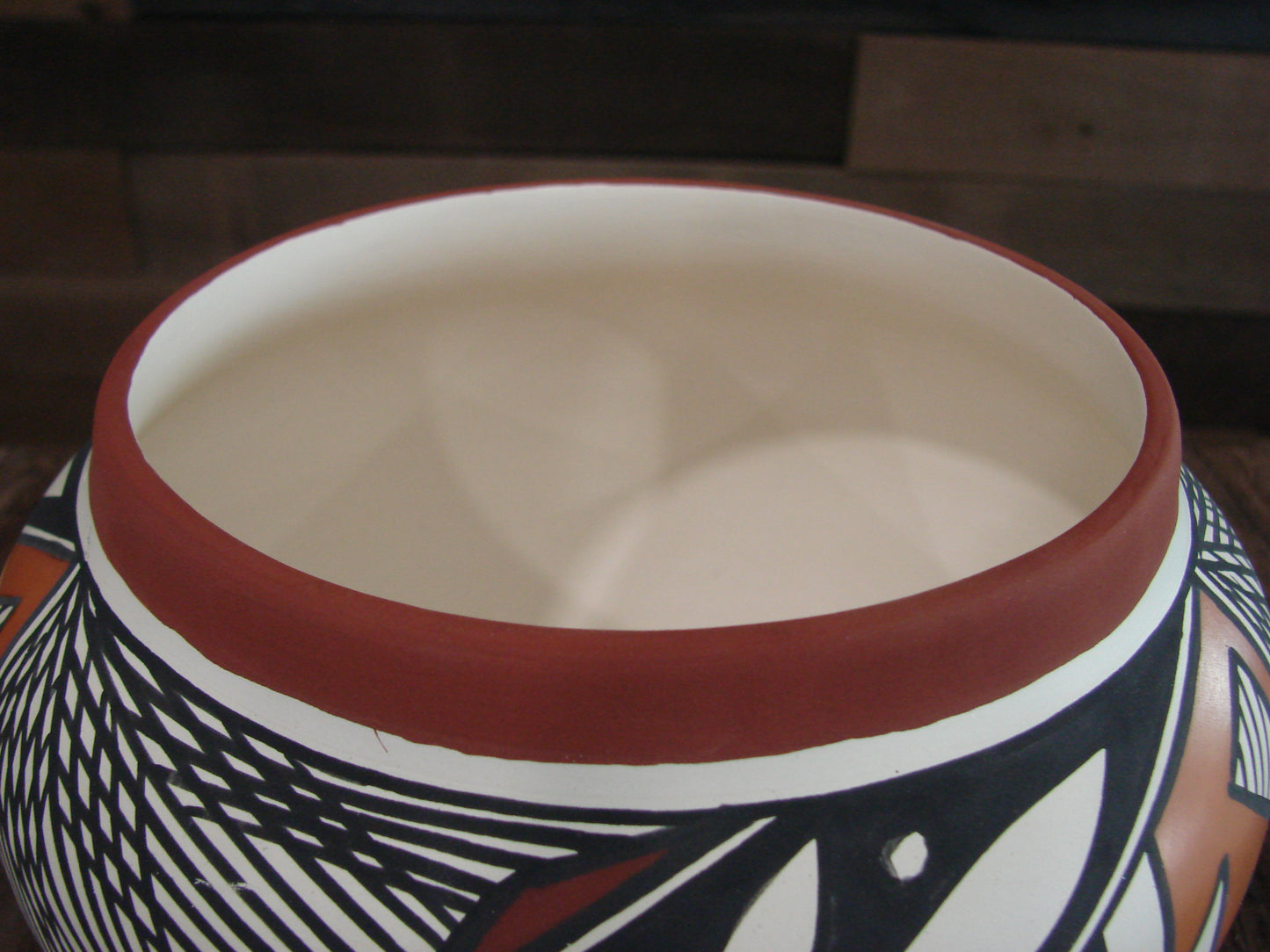 Native American Acoma Fine Line Hand Painted Pottery by C Yaz