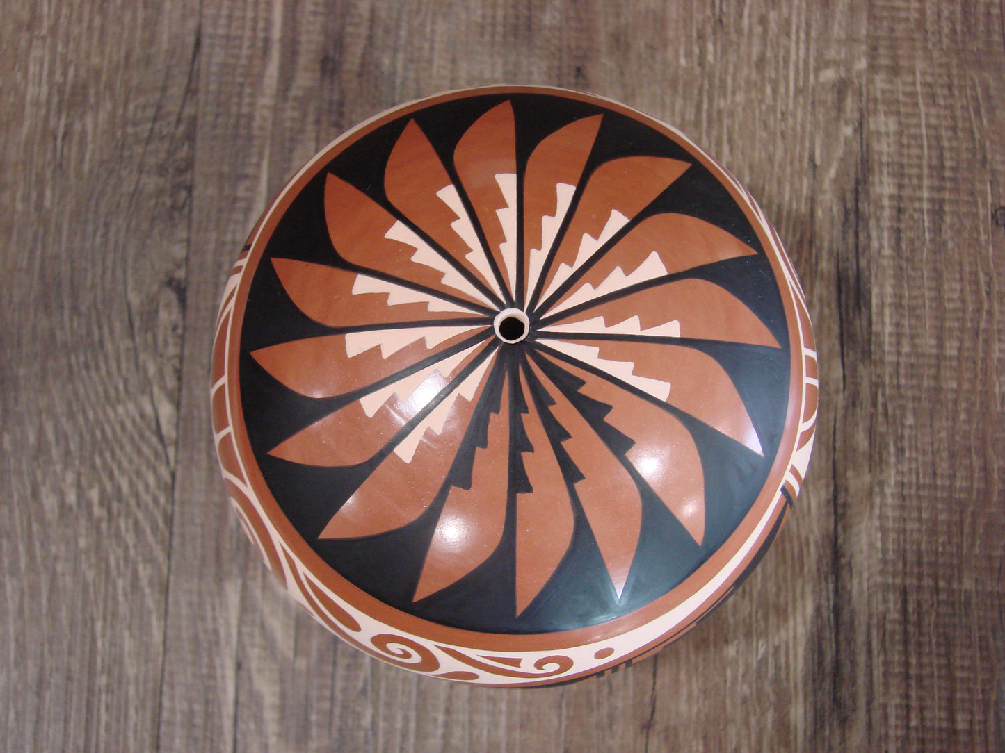 Native American Indian Handmade Clay Seed Pot by CG Loretto