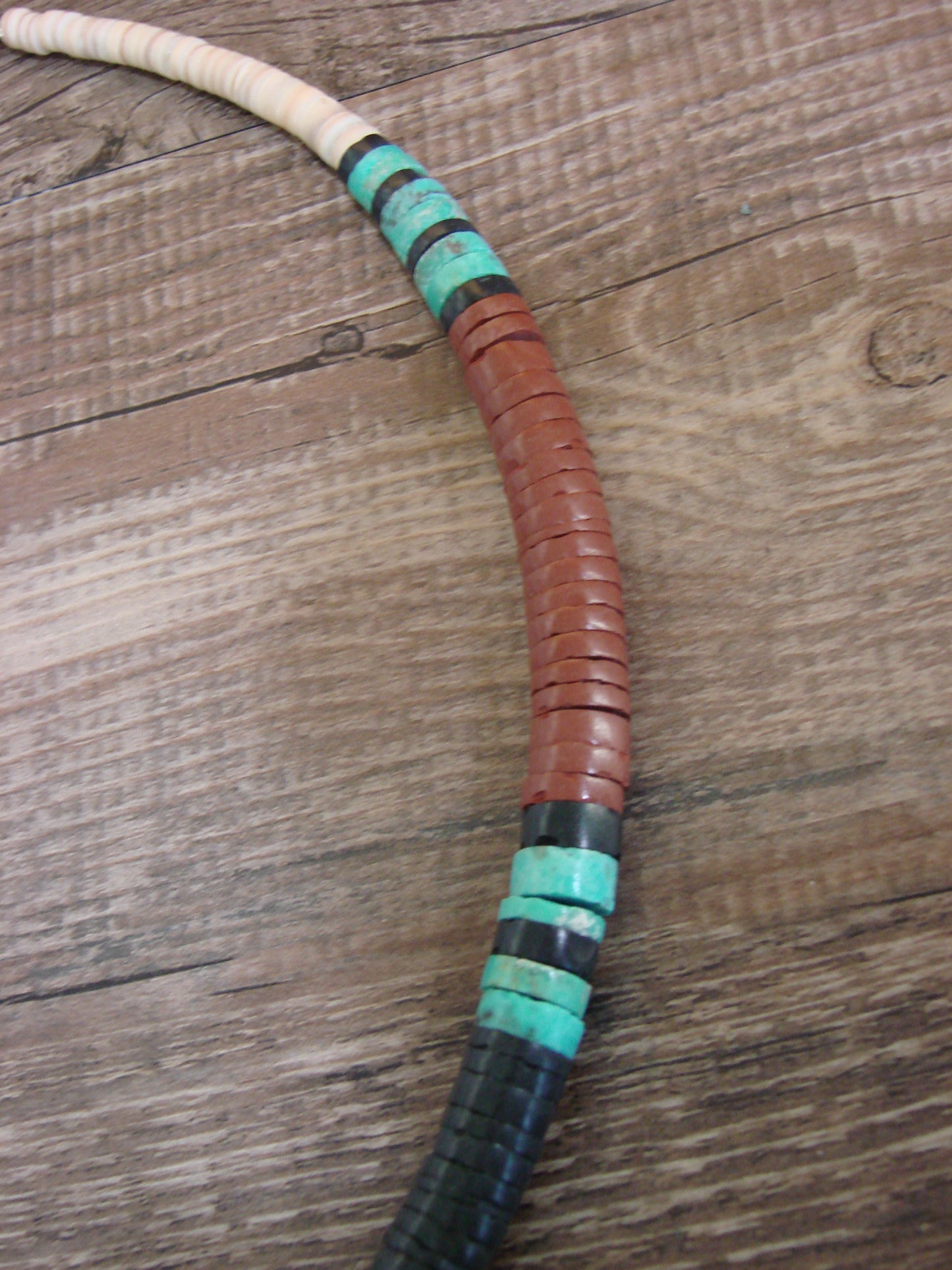 Native American 19" Santo Domingo Multi Stone Heishi Necklace - Crespin