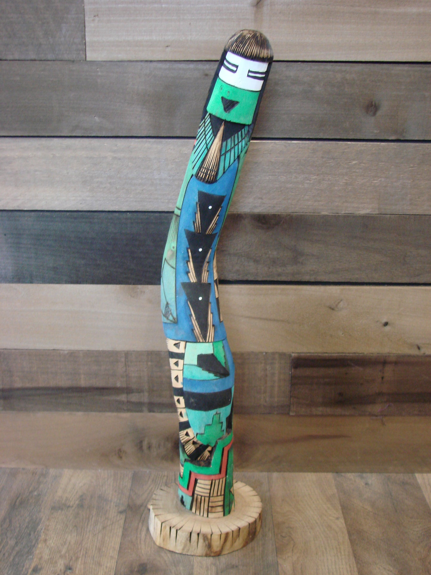 Native American Long Hair Shalako Kachina Signed - BS