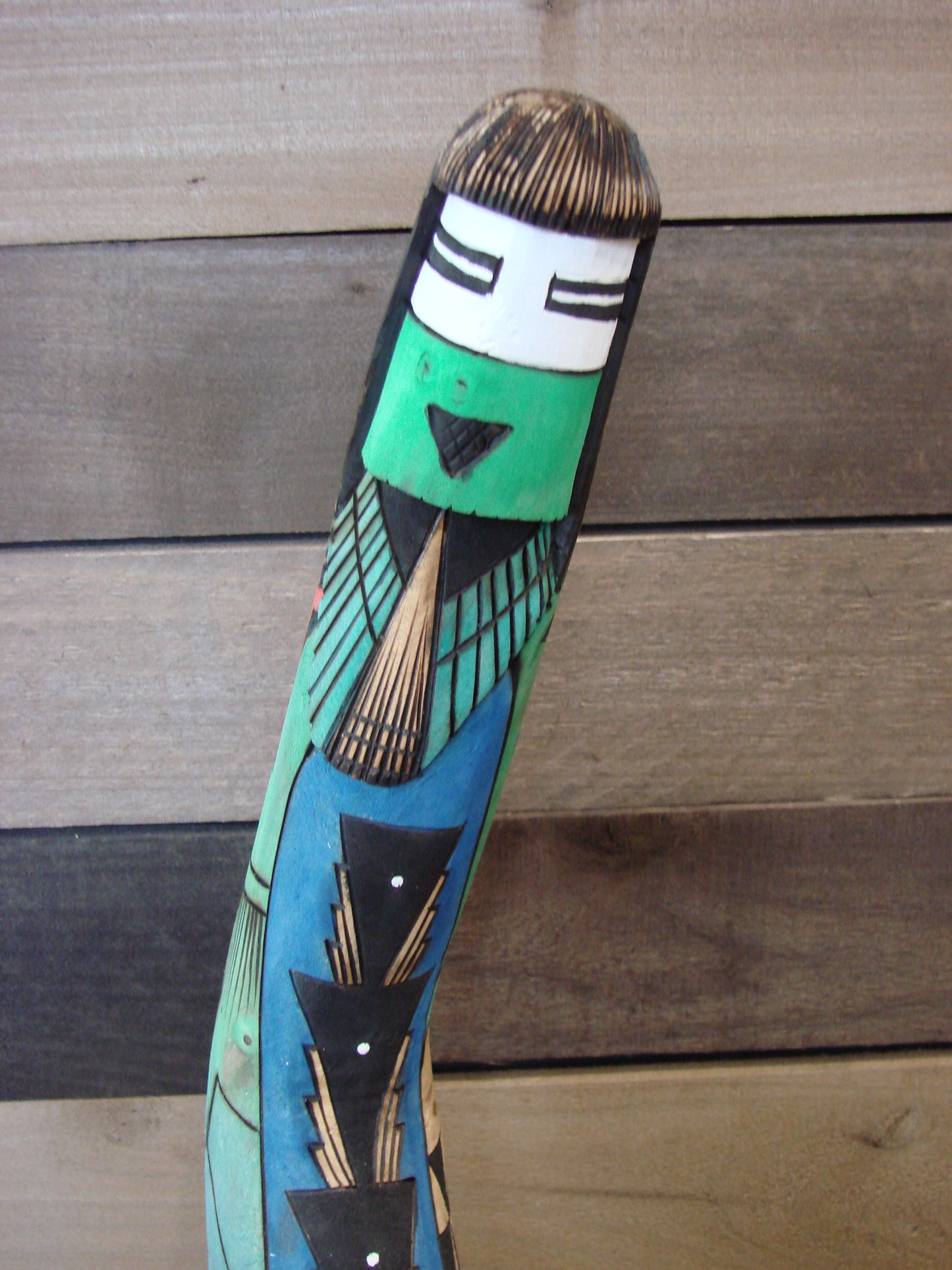Native American Long Hair Shalako Kachina Signed - BS