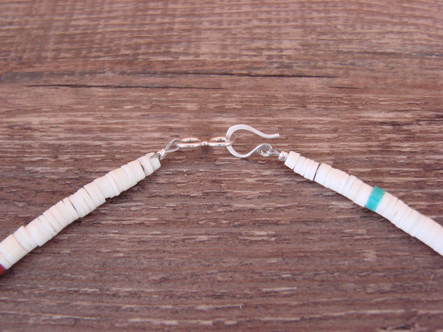 Native American 19" Santo Domingo Multi Stone Heishi Necklace - Crespin