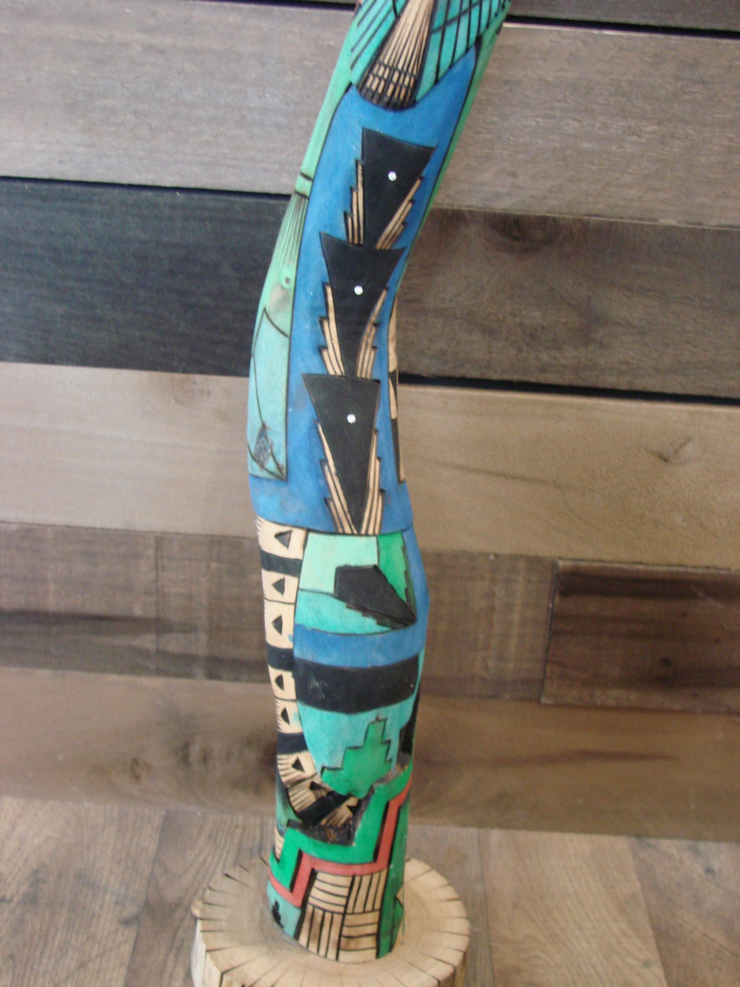 Native American Long Hair Shalako Kachina Signed - BS