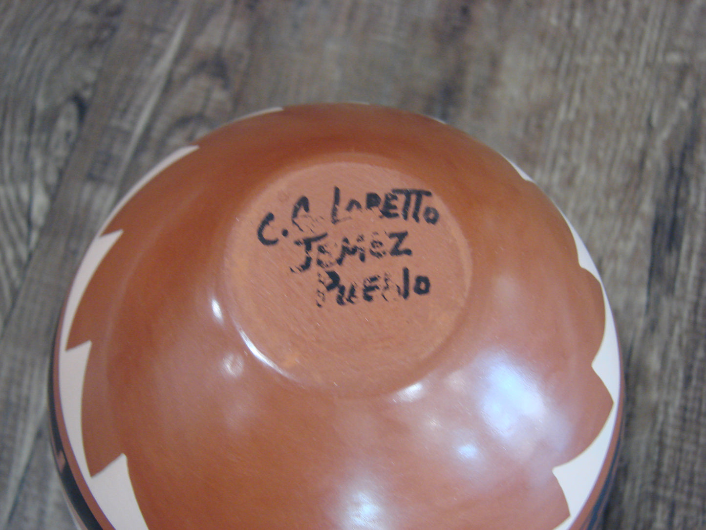 Native American Indian Handmade Clay Seed Pot by CG Loretto